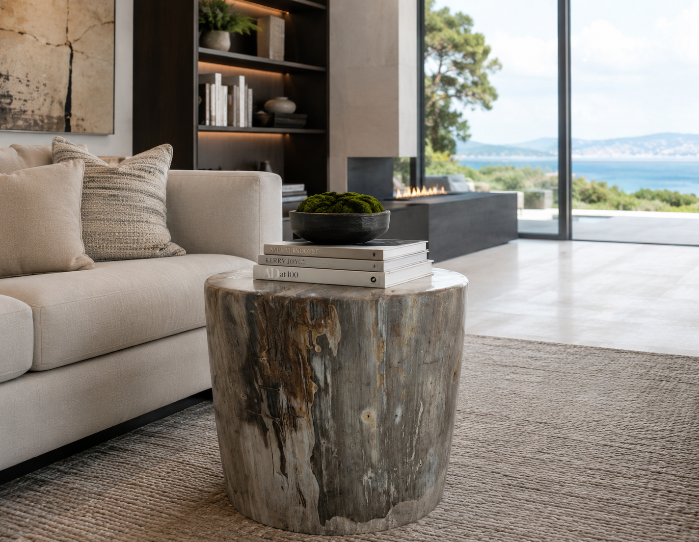 Petrified Stump - Fully Polished Gray