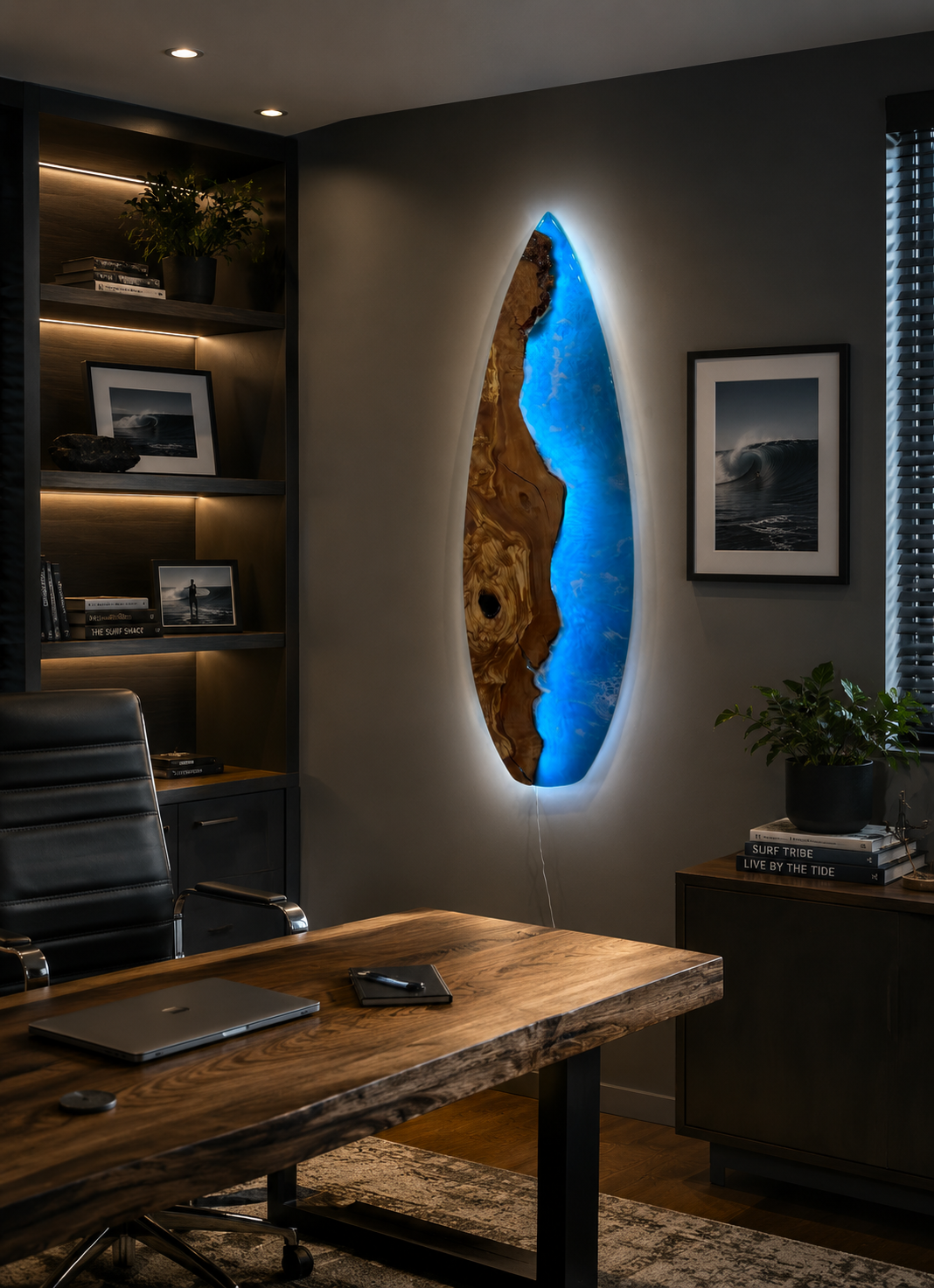 Olive Resin Wave Surfboard