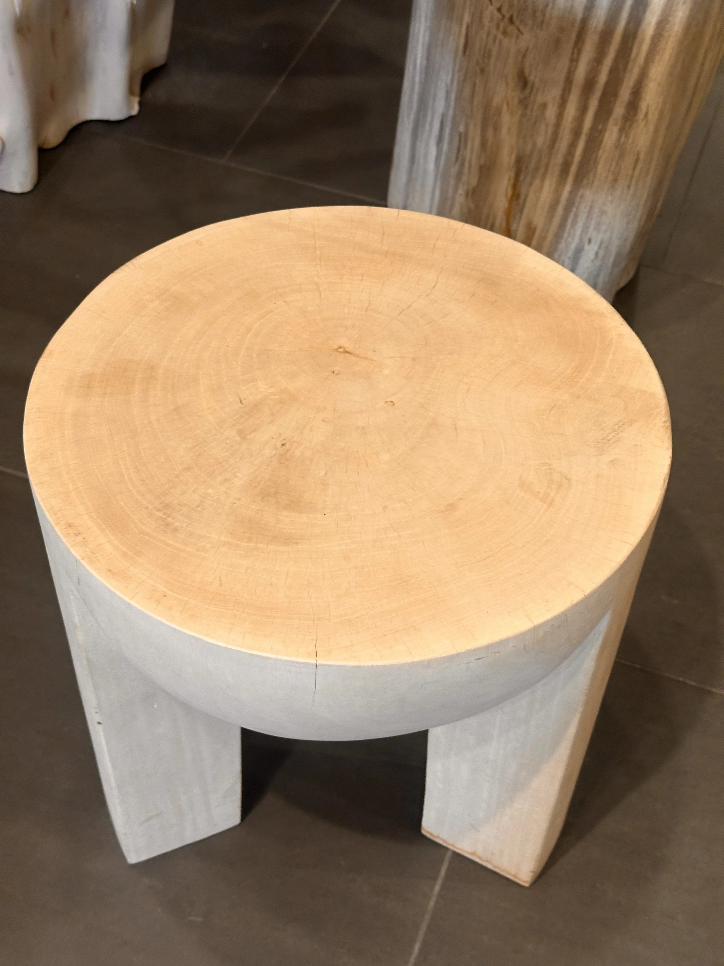 White Acacia End table.JPG