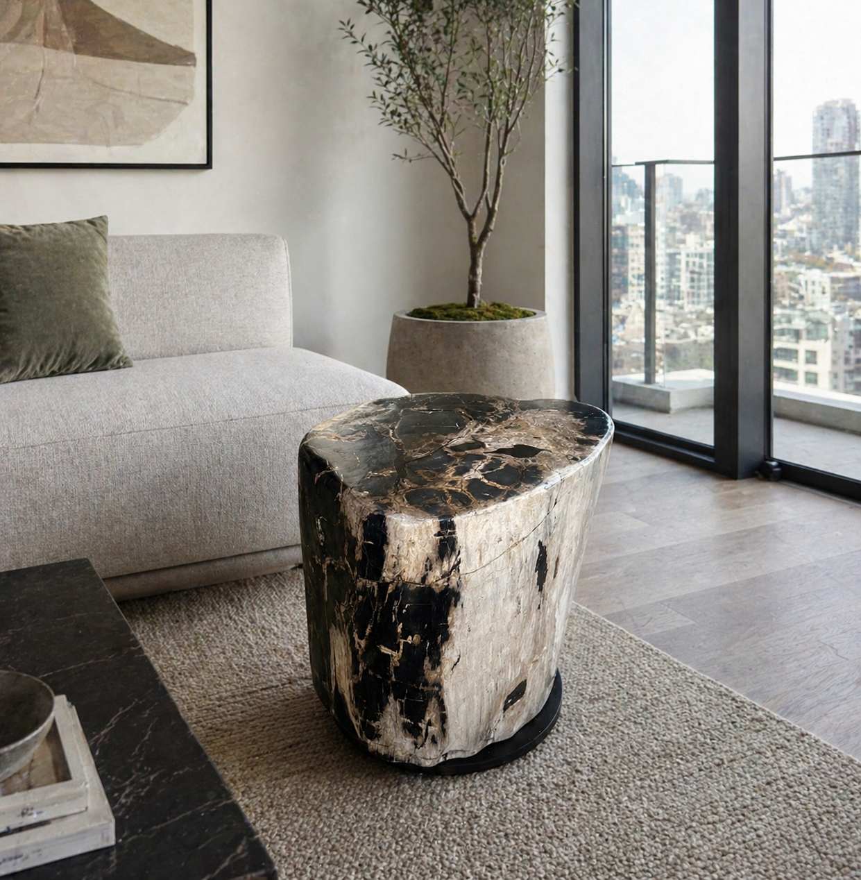 Stagged black white and cream petrified stump.PNG