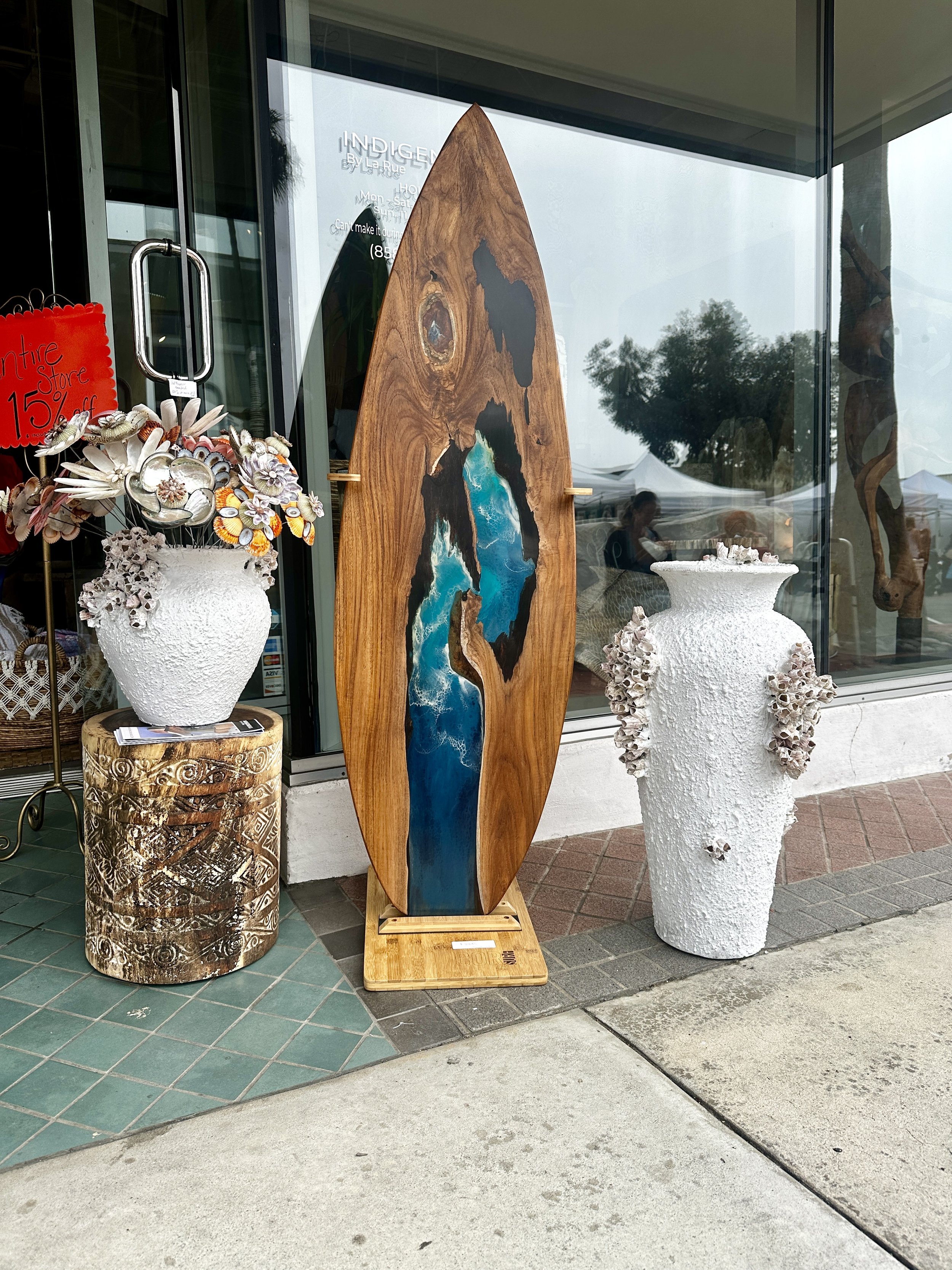 Teak Wave Surfboard