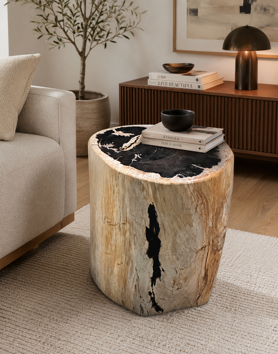 Petrified Stump - Black, White, and Gold