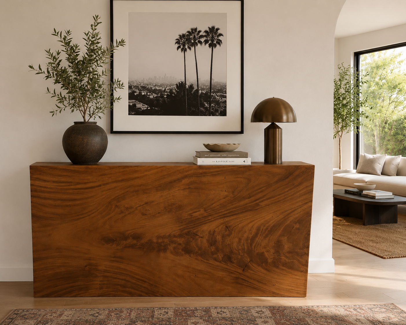 Solid Acacia Block Console/ Coffee table