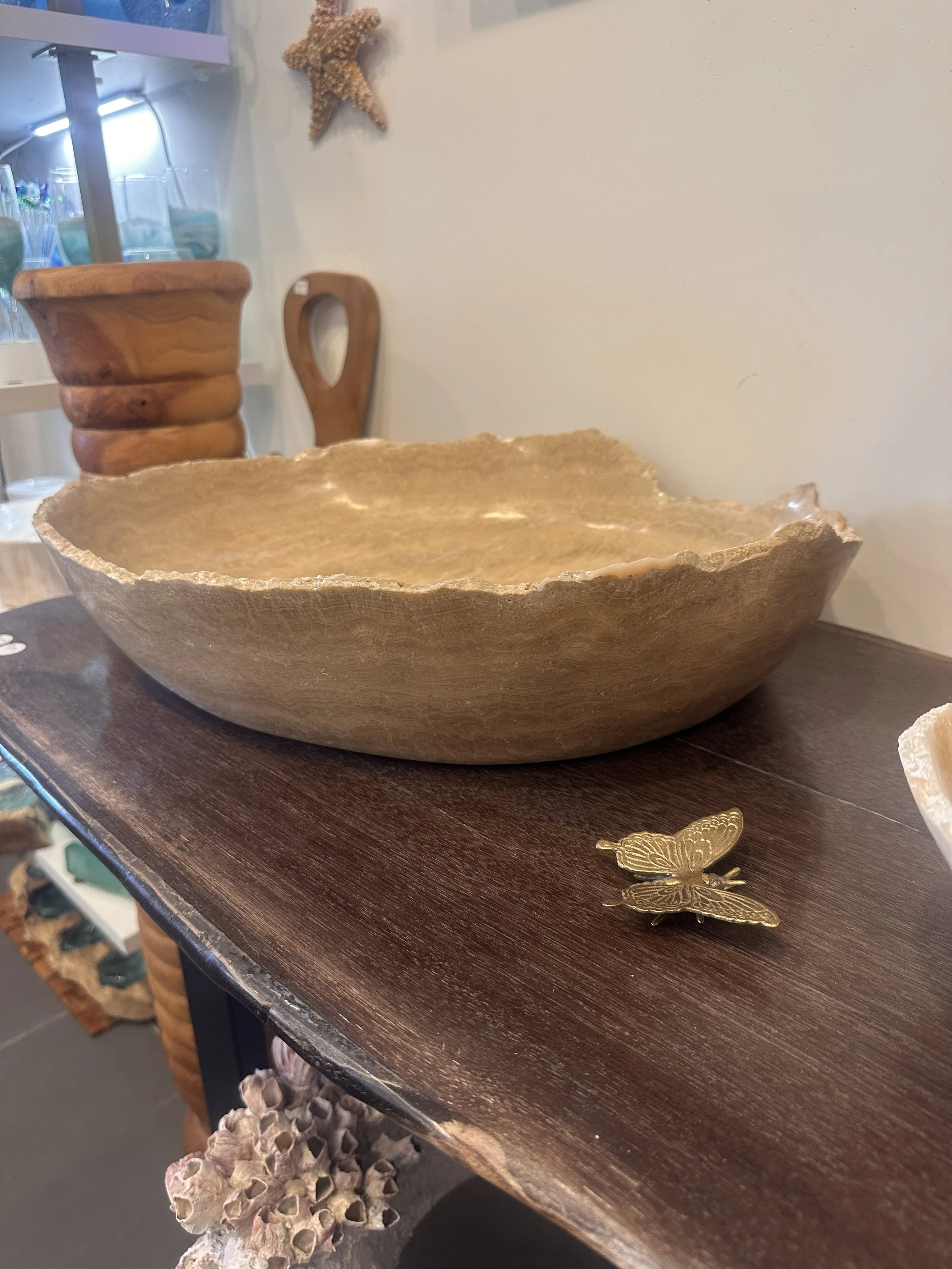 Decorative tan bowl.JPG
