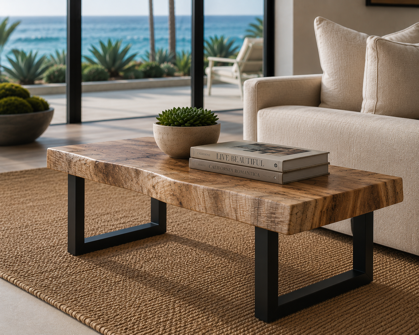 Custom Live Edge Mango Table