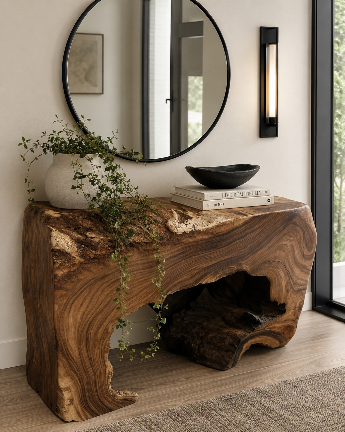 Stunning Acacia Corner Console