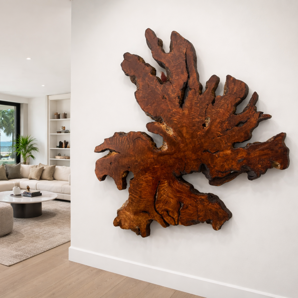 Custom Lychee Crosscut Art - 54" x 57"