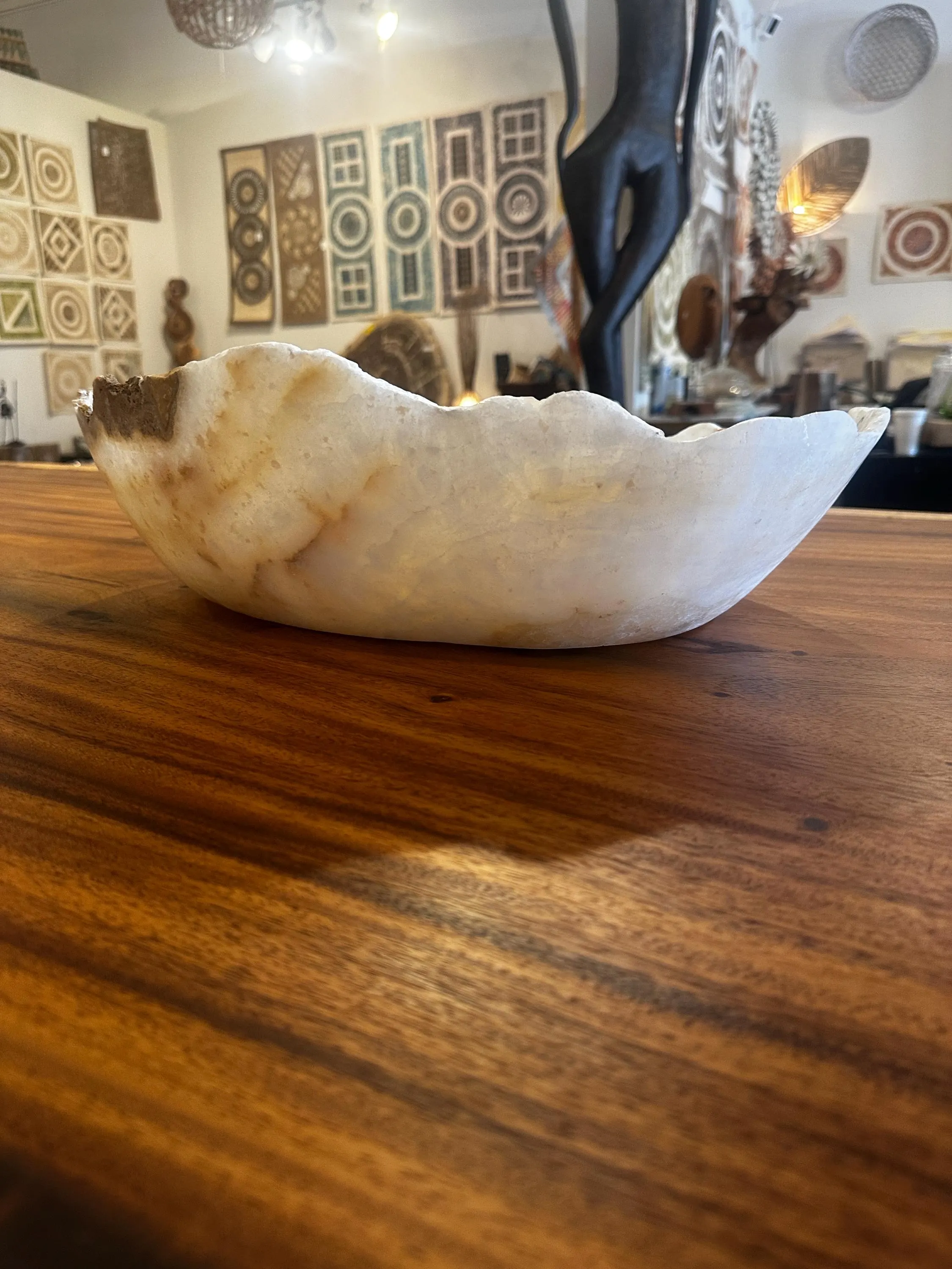Onyx Bowl with Organic Edges - White