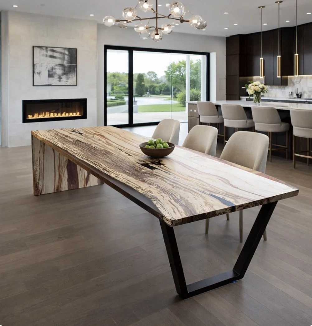 Custom Waterfall Edge Tamarind Table - 7'