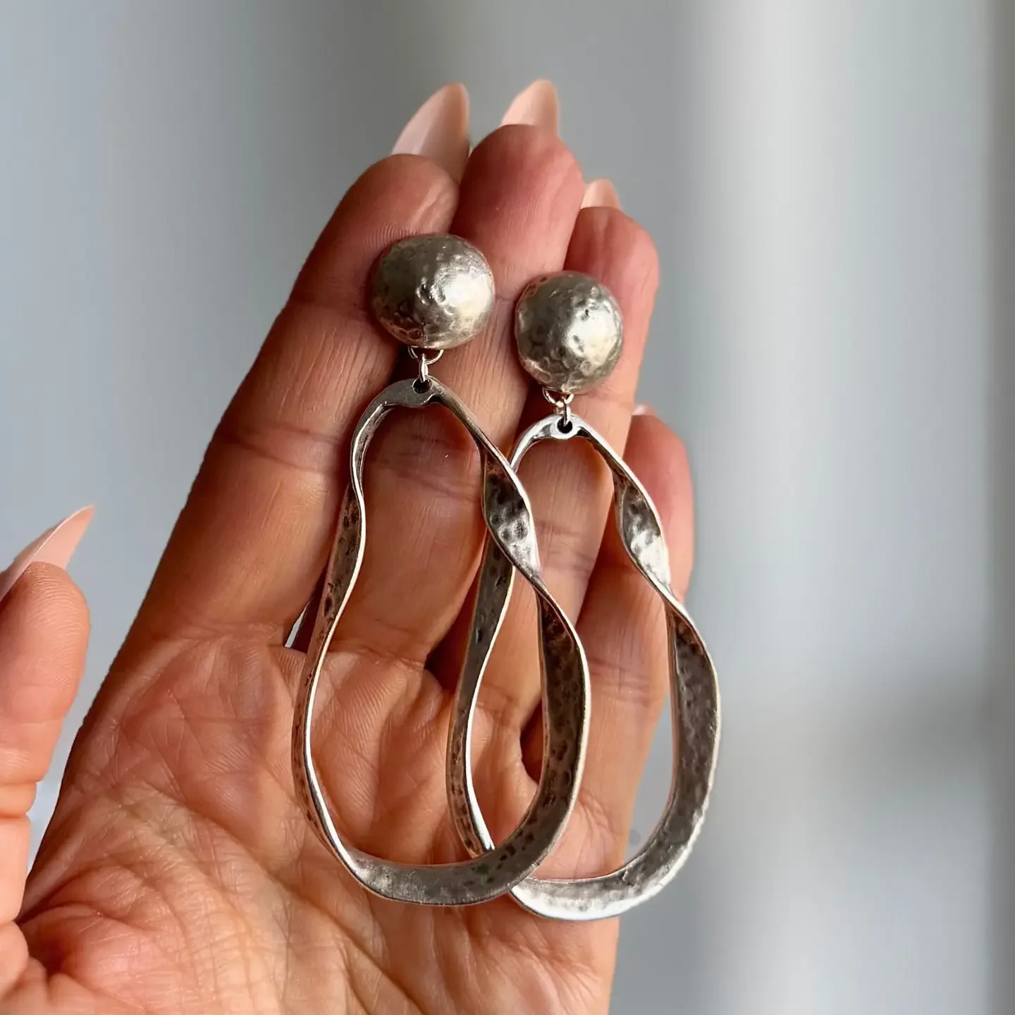 Athena Silver Swirl Earrings