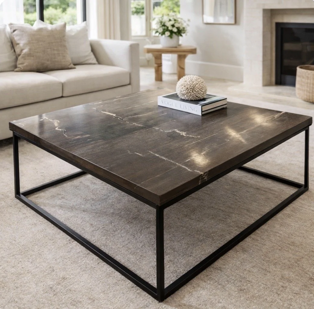 31” x 31” Petrified Coffee Table