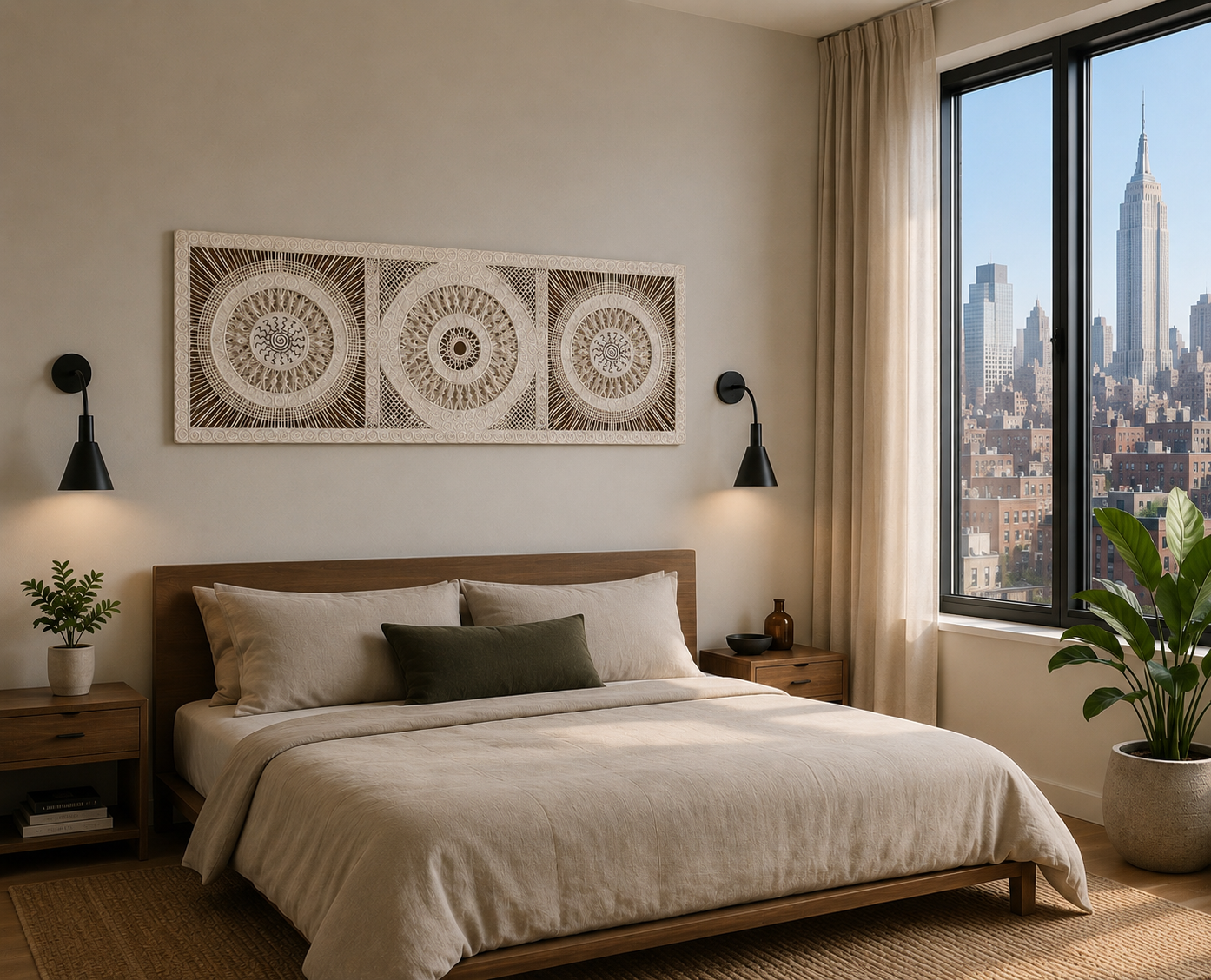 47" Long Amate - Neutral White and Triple Circles