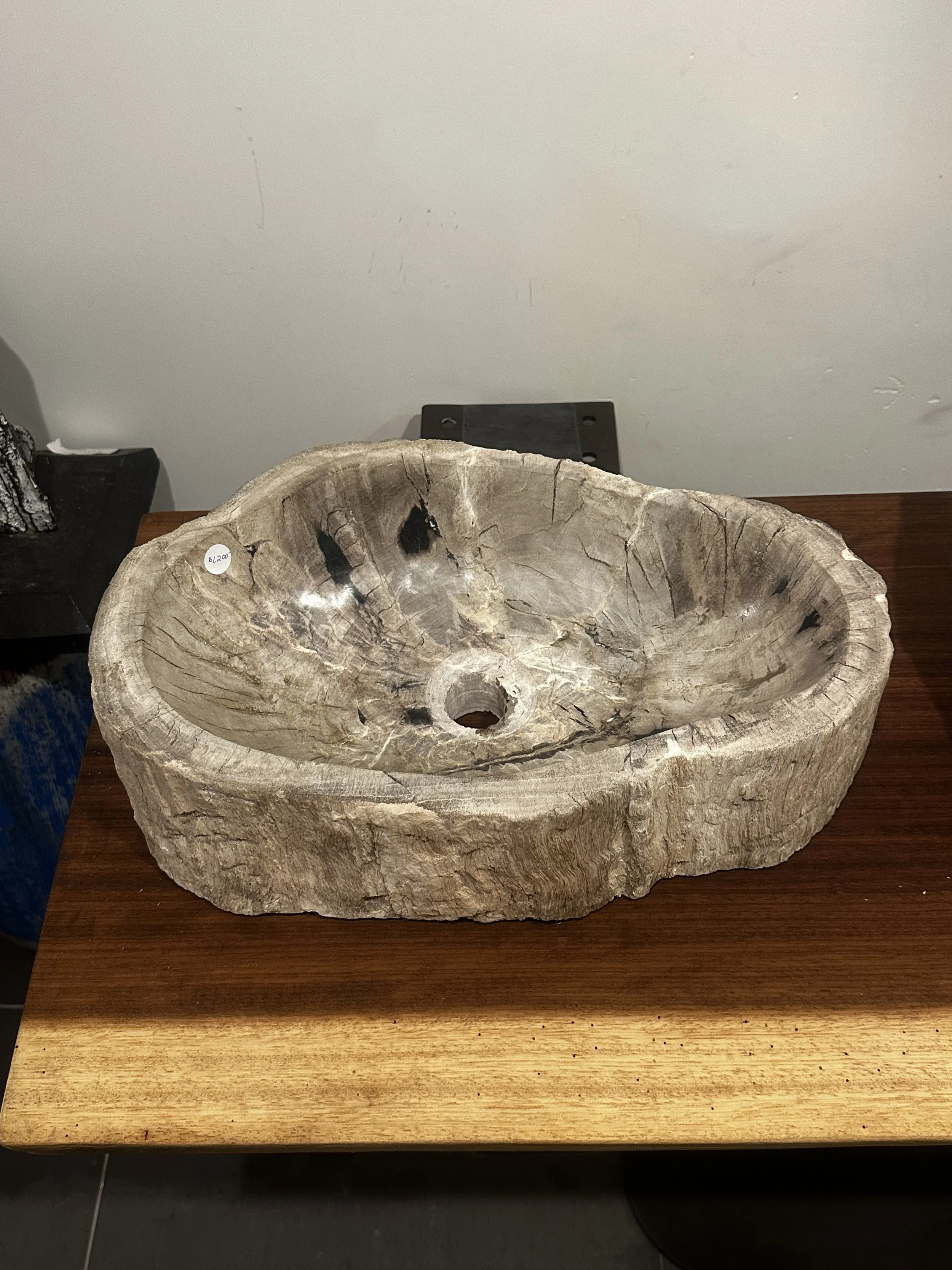 Long Petrified Wood Sink