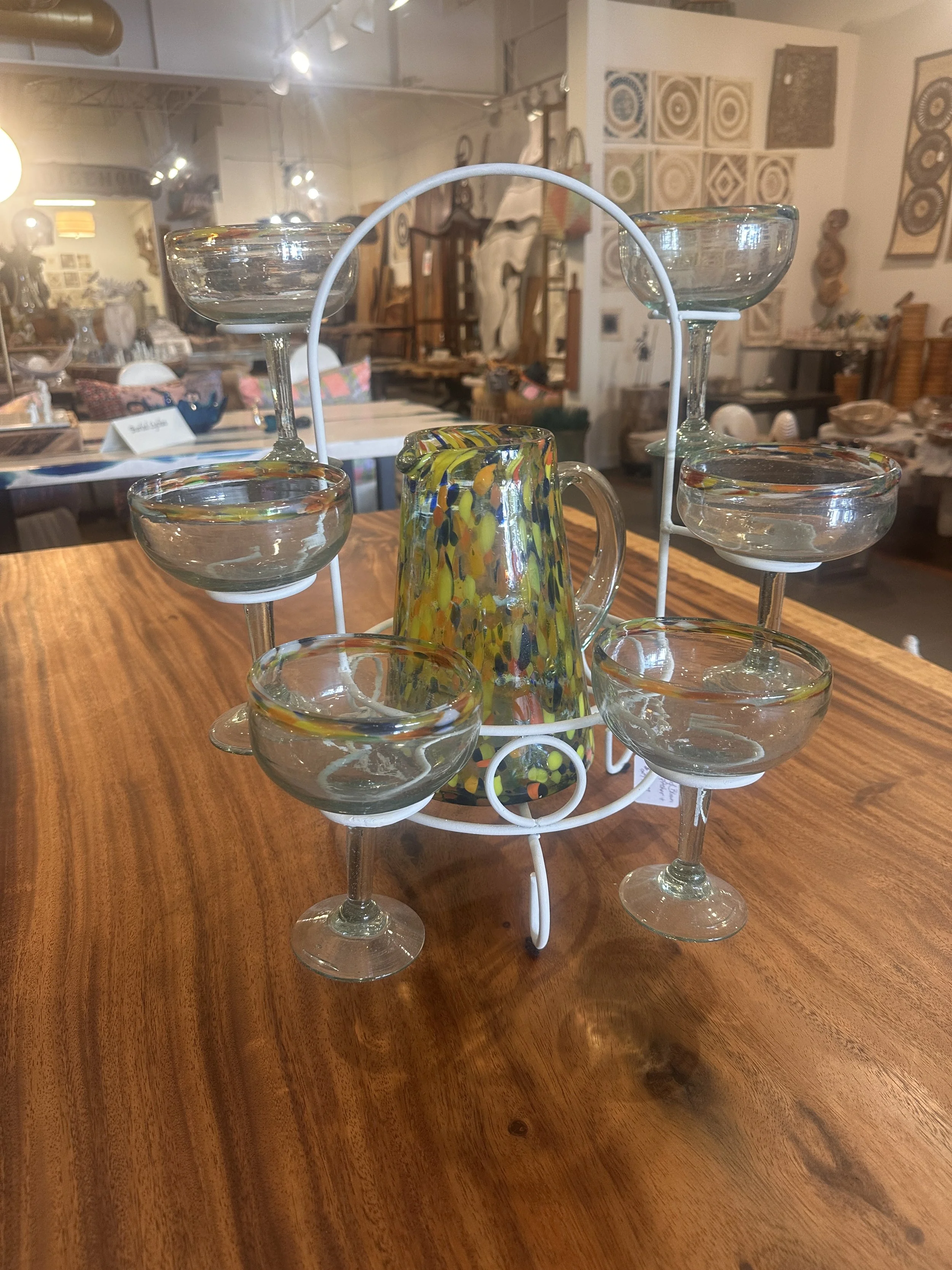 Multicolored Margarita glass set.JPG