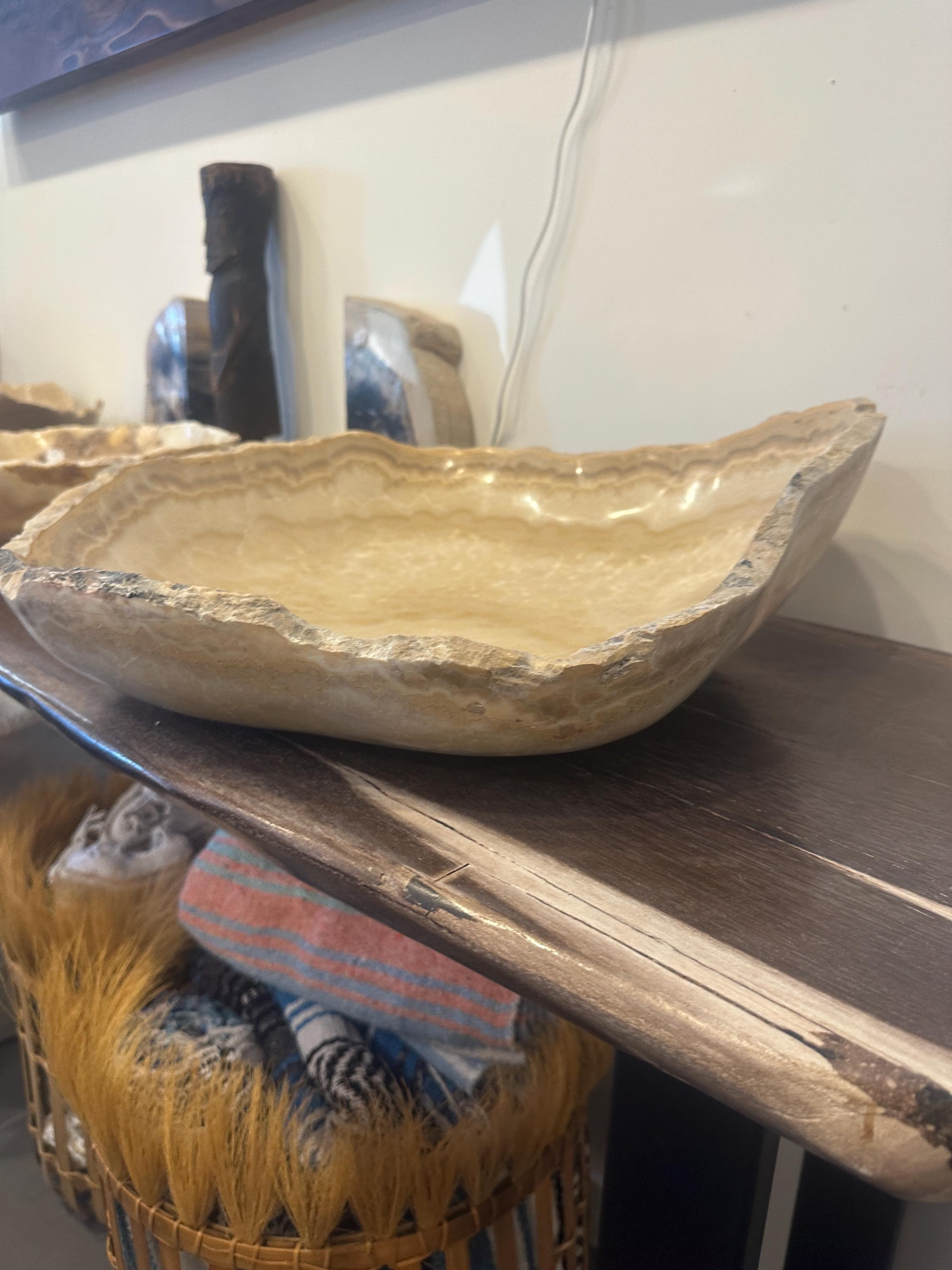 Organic Onyx Bowl in Cream and Neutrals