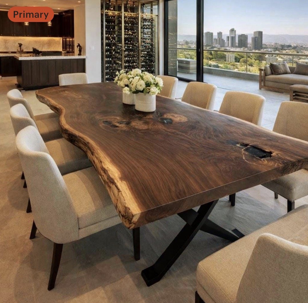 Live Edge Black Walnut Table