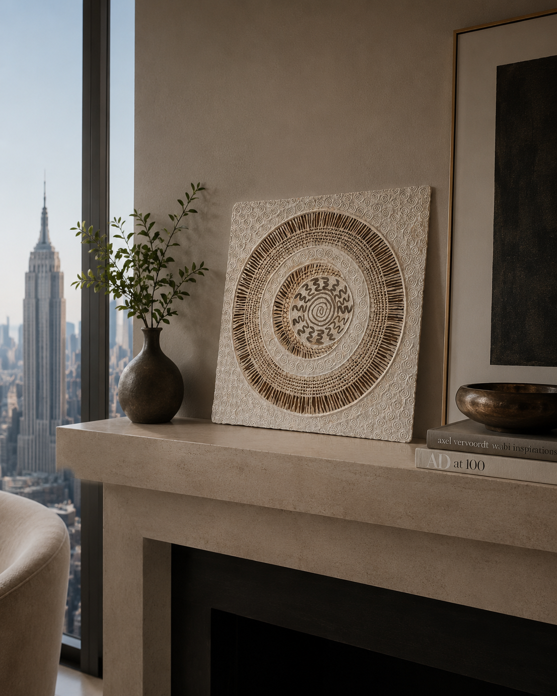 16" Square Amate in Neutral White