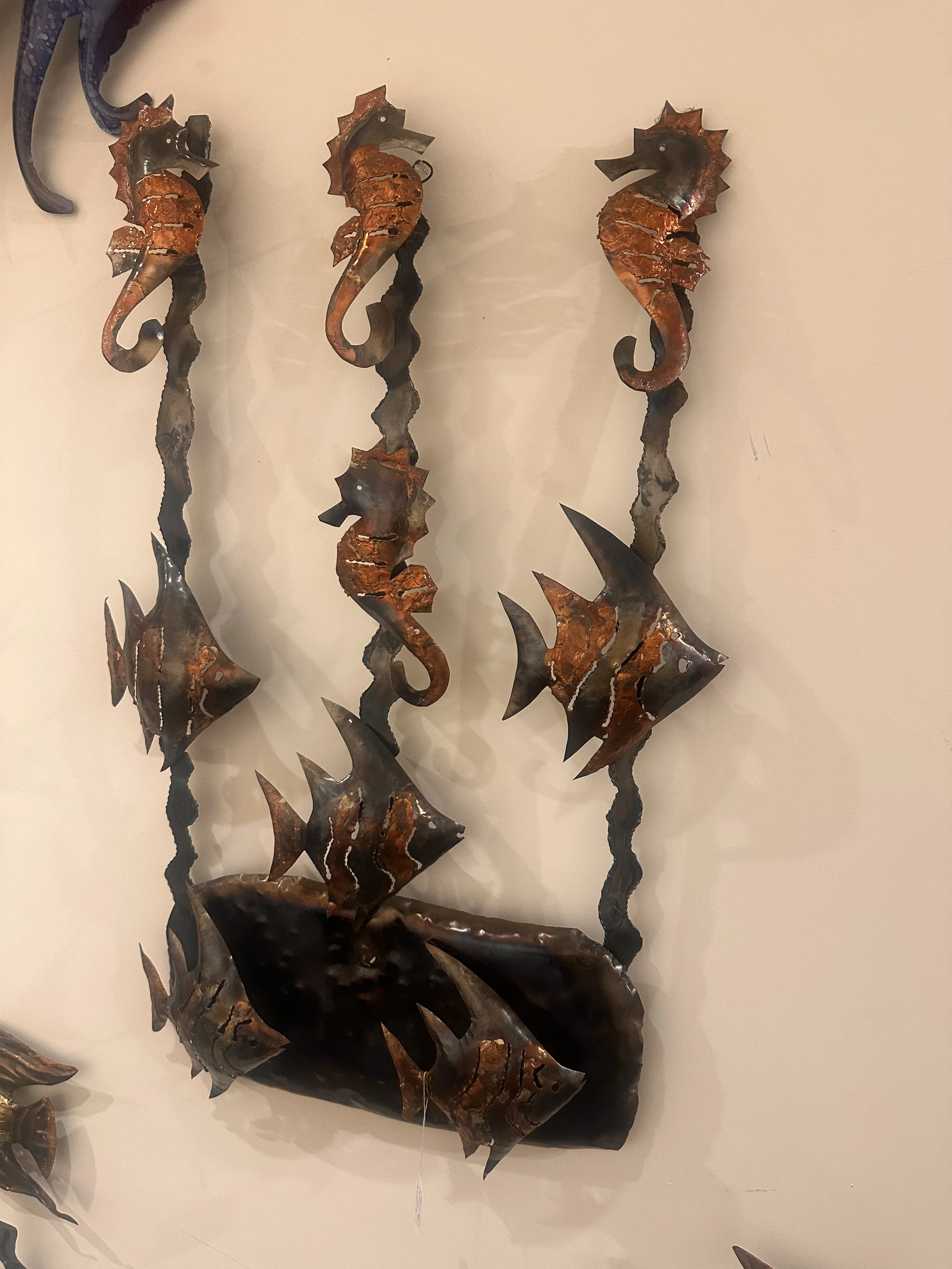 copper and brass seahorses and fishes.JPG