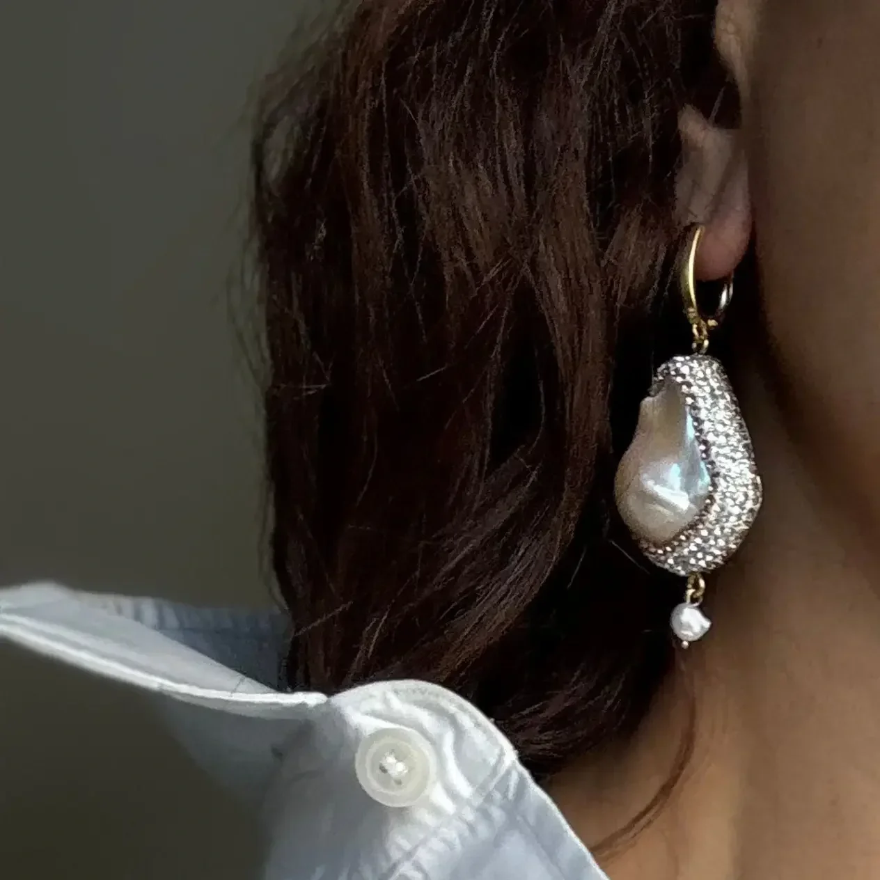 Baroque Pearl Droplet Earrings