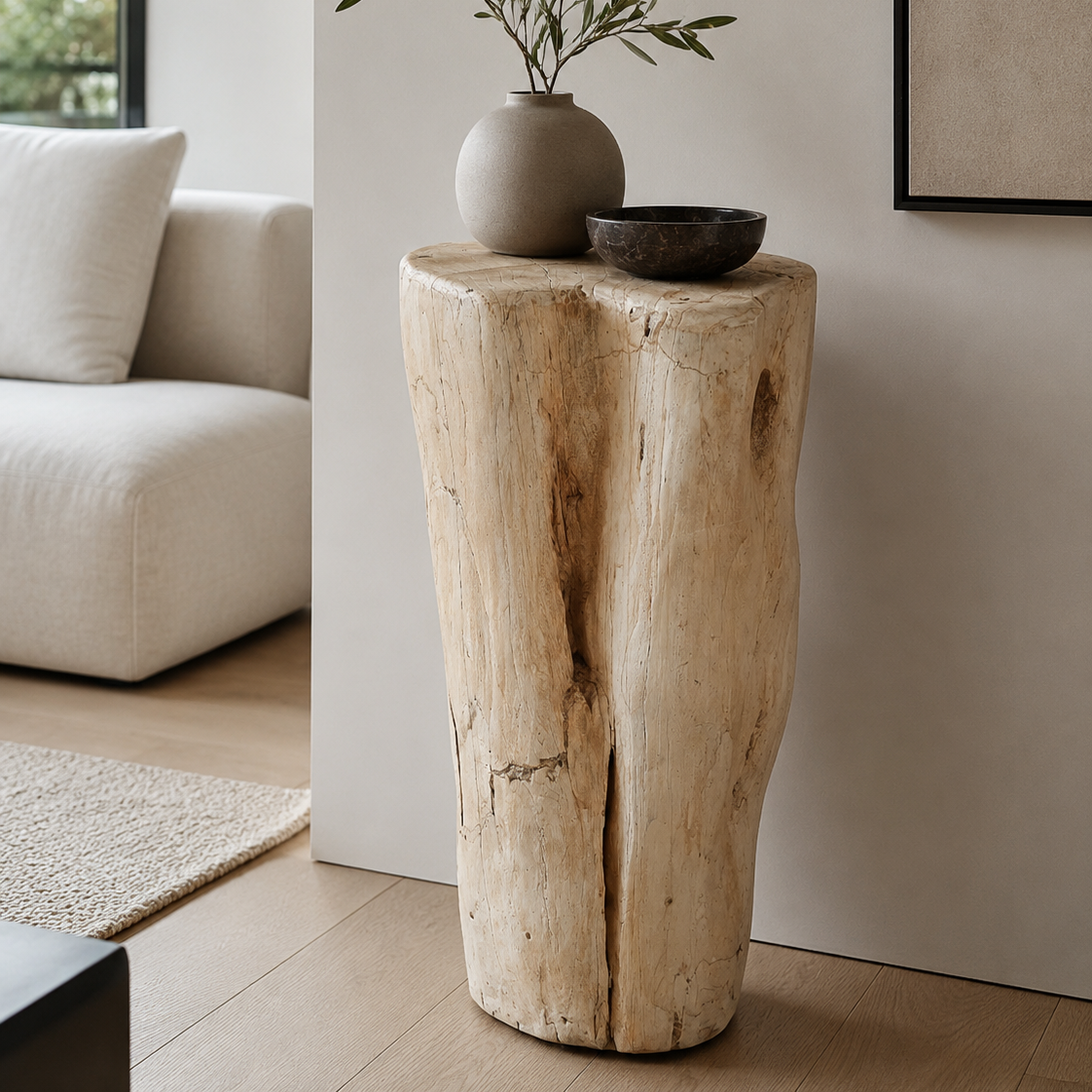 White Petrified Pedestal
