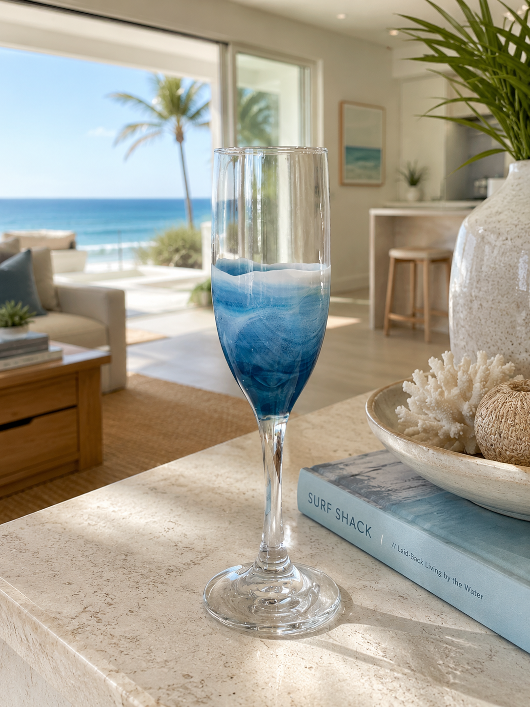 Wave Champagne Flute Glass