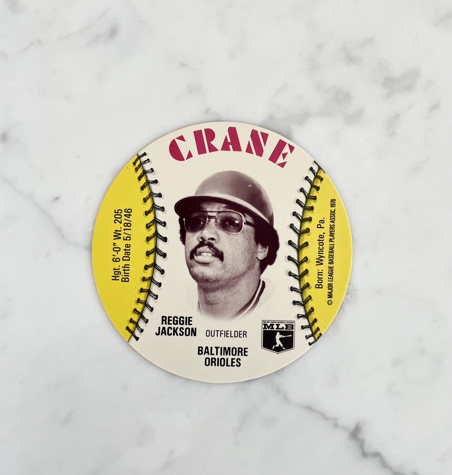 Reggie Jackson 1976 Cranes Potato Chips Disc — Past Prime