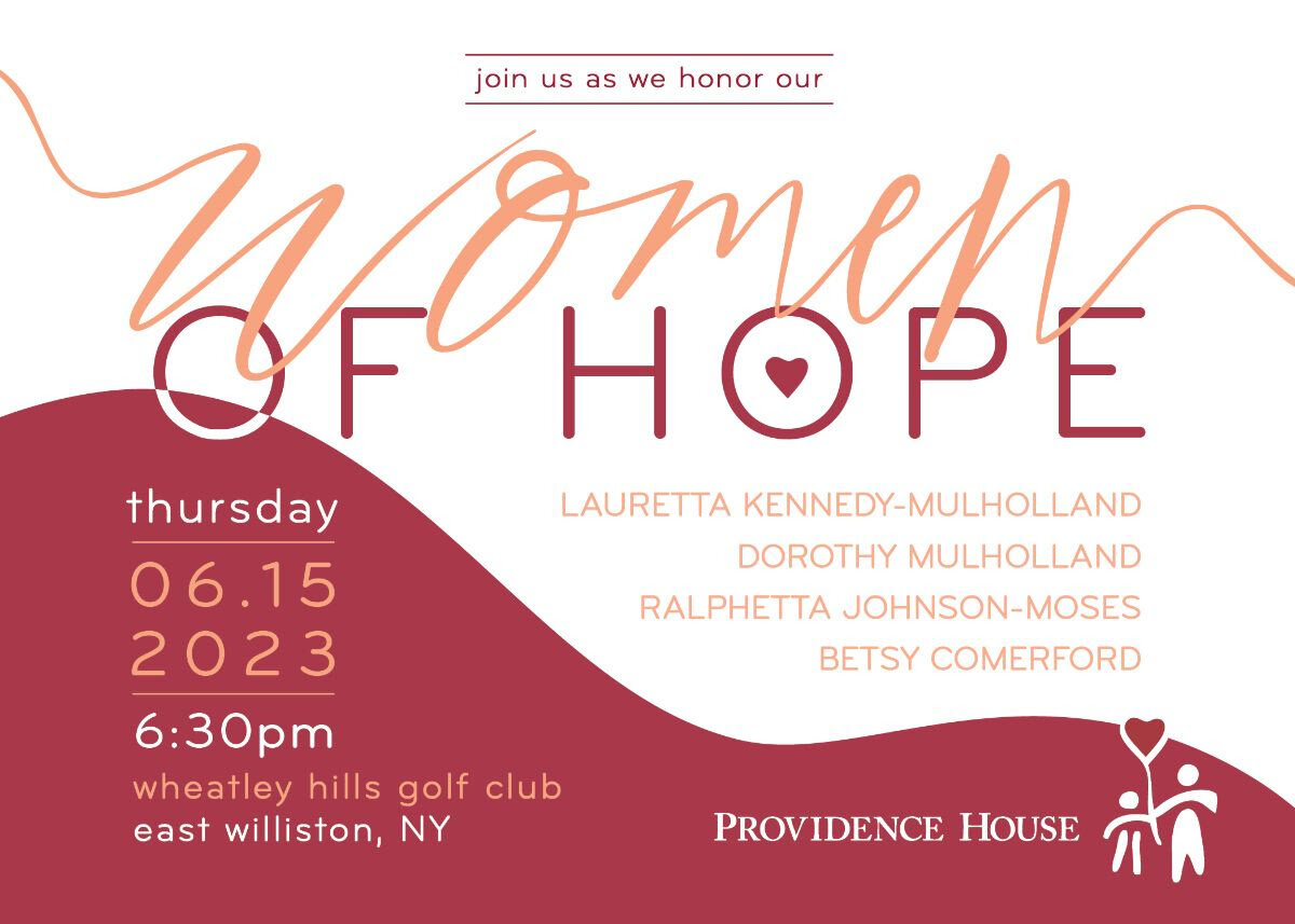 There's just a few more weeks to purchase tickets for our Women of Hope event and tickets are going fast! 

Join us for cocktails and dinner as we celebrate the unwavering dedication of our four amazing honorees.

Together we can continue to help wom