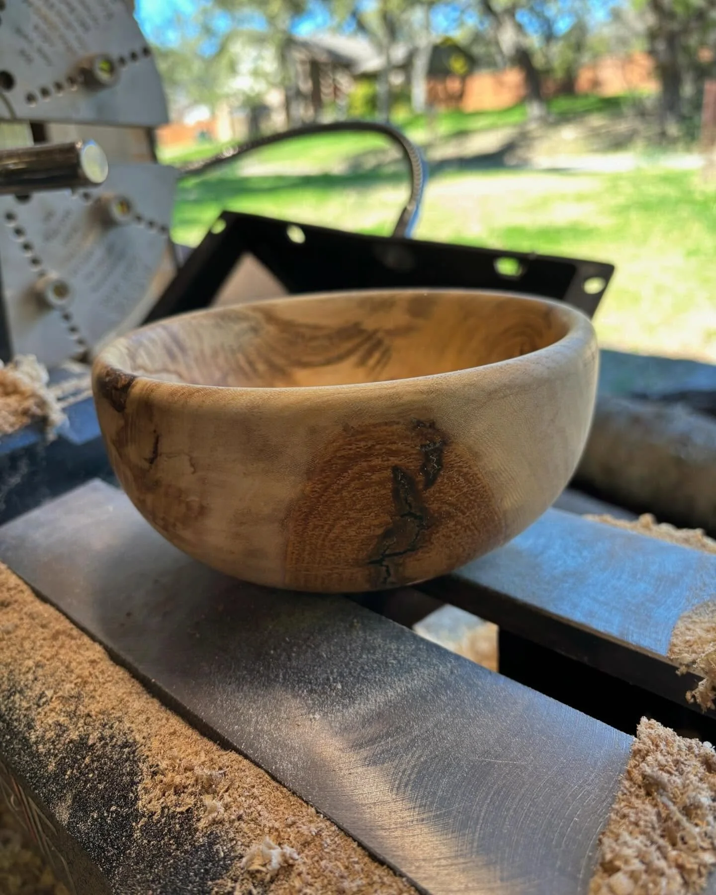 Got a sister bowl out of the pear branch donated by the wind. I think this one came out even better than the first one. 

It&rsquo;s pretty green so I decided to see what happens with the shape as it dries.  I&rsquo;m sure it will go somewhat pear sh