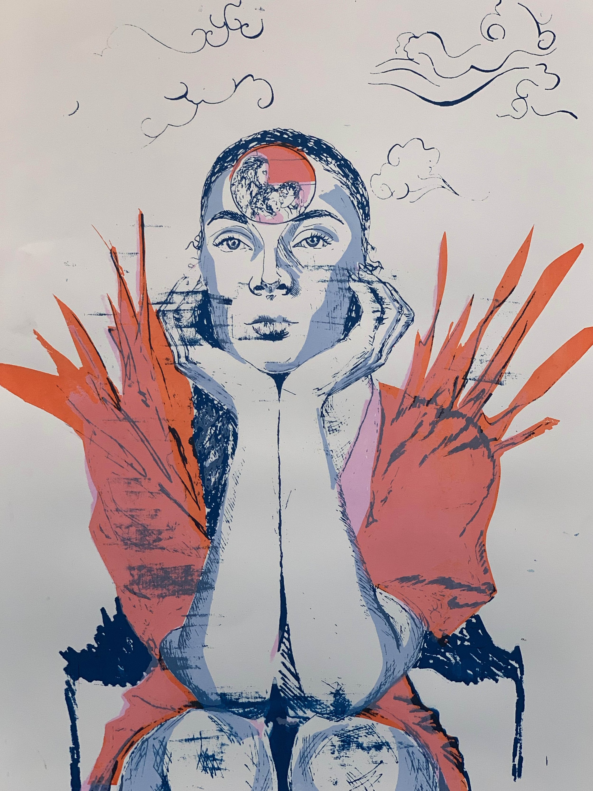 Feeling Our Union and We Think of You, Silkscreen, Edition of 12, 2019.