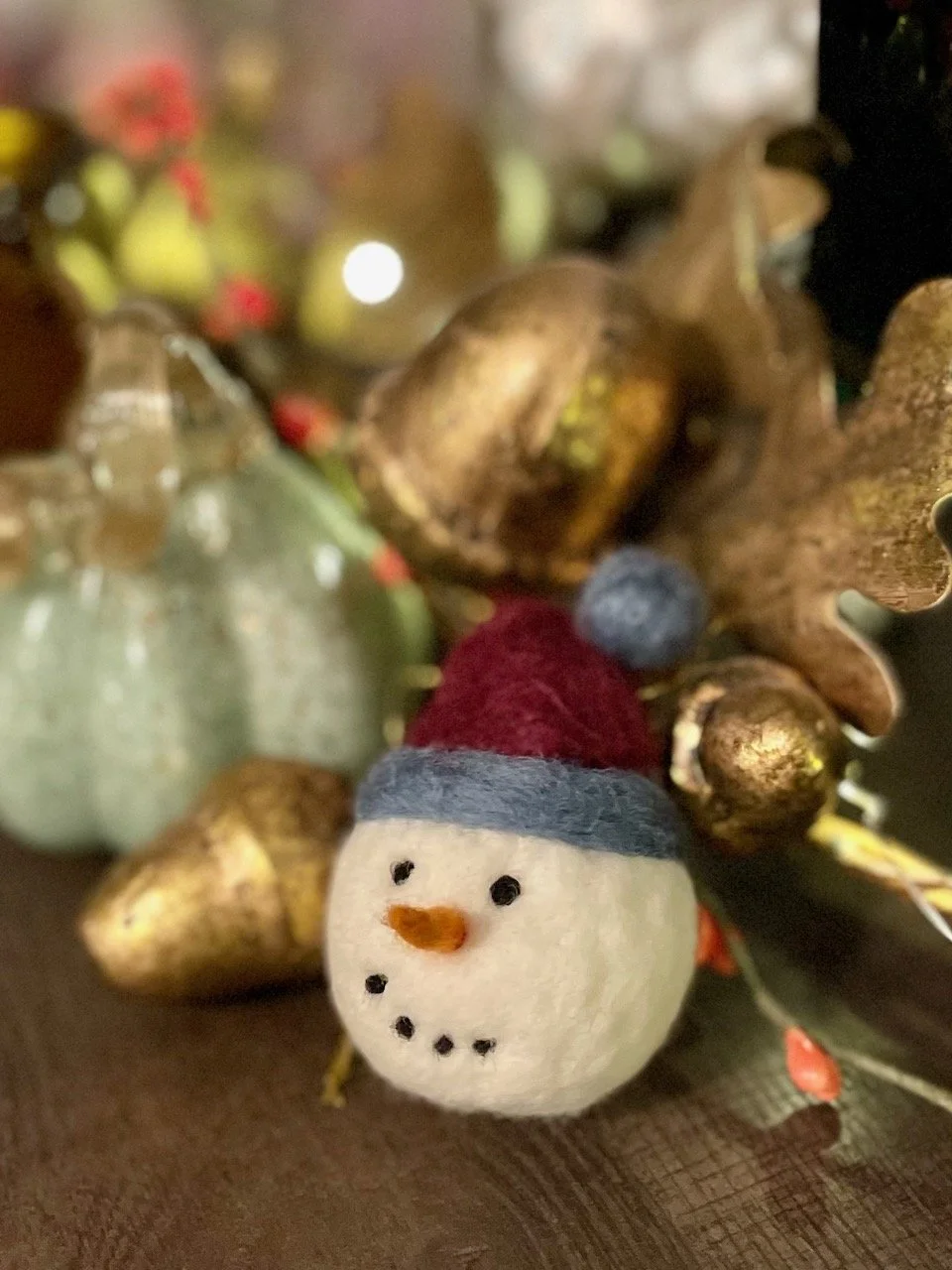 Needle Felting Class - Snowman Ornament