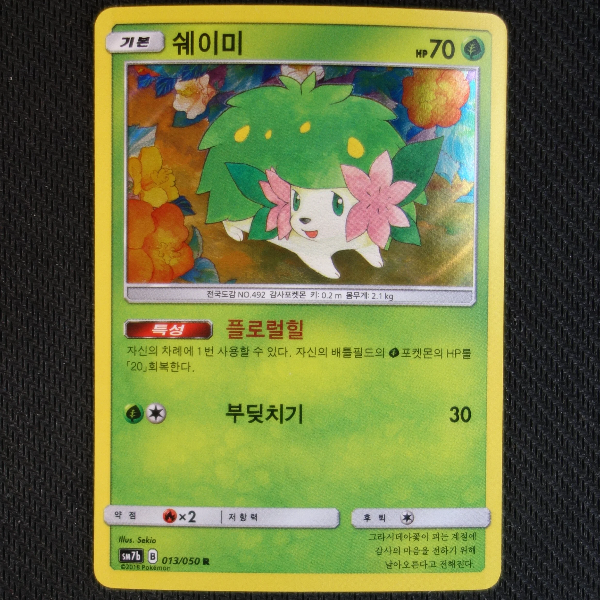 Korean SM7b 013/050 R Shaymin - Holo
