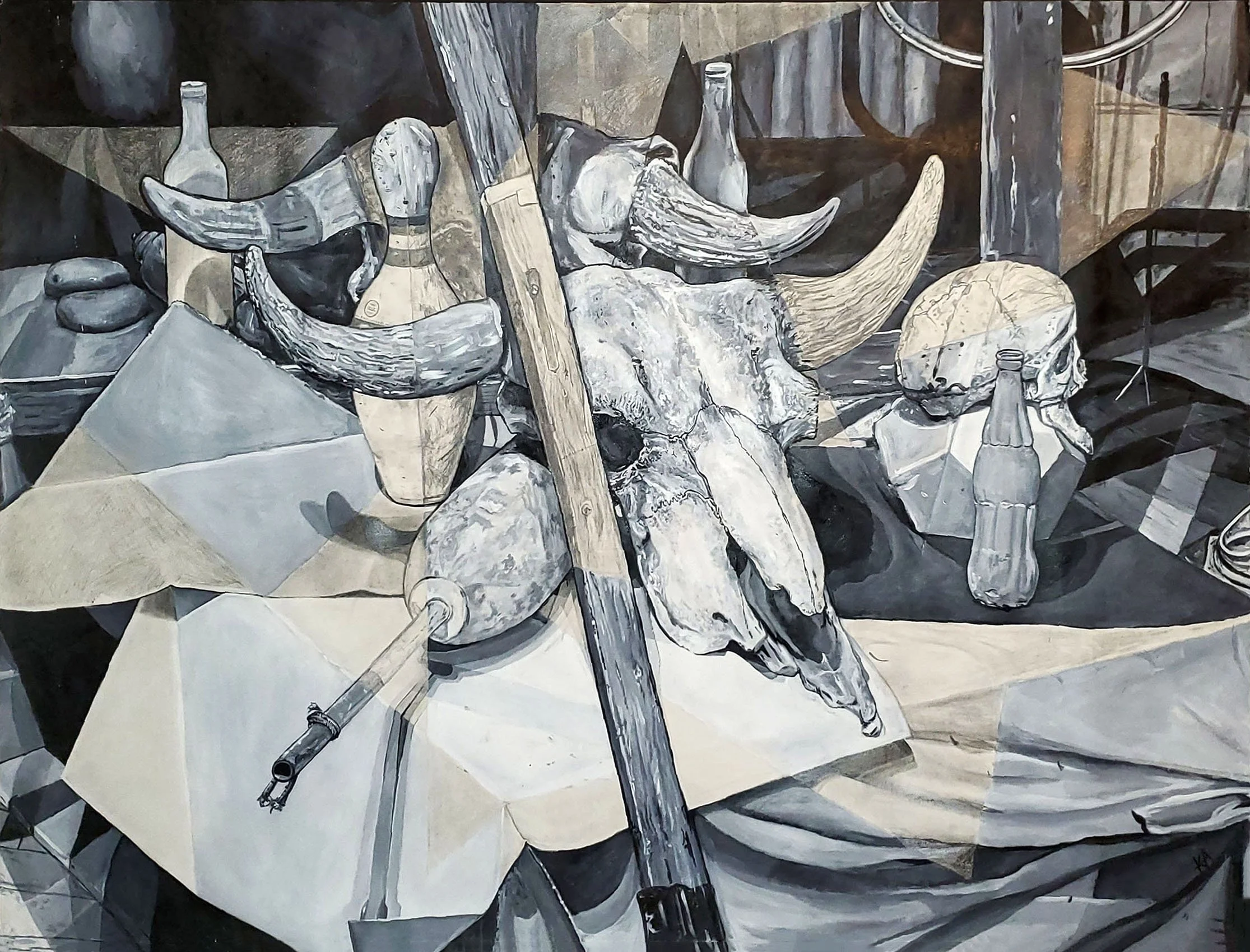 Still Life, 2019, graphite & acrylic on paper