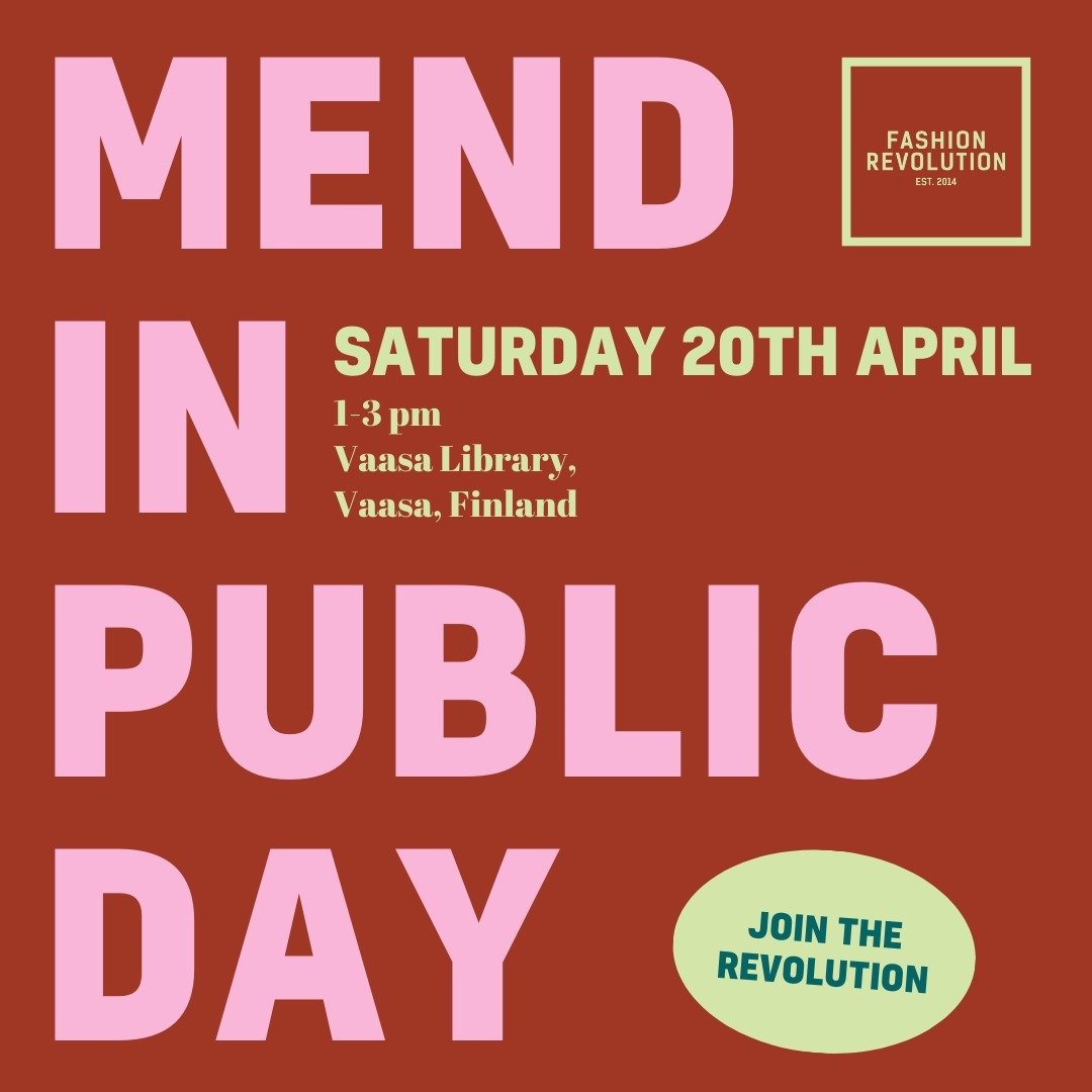 🧵 Join Cooperative3e this Saturday 20th April and take part in Fashion Revolution's 'MEND IN PUBLIC DAY.' 

Together, we'll make loved clothes and textiles last 💚

🪡 Needles, thread and fabric patches will be provided, just bring along something t