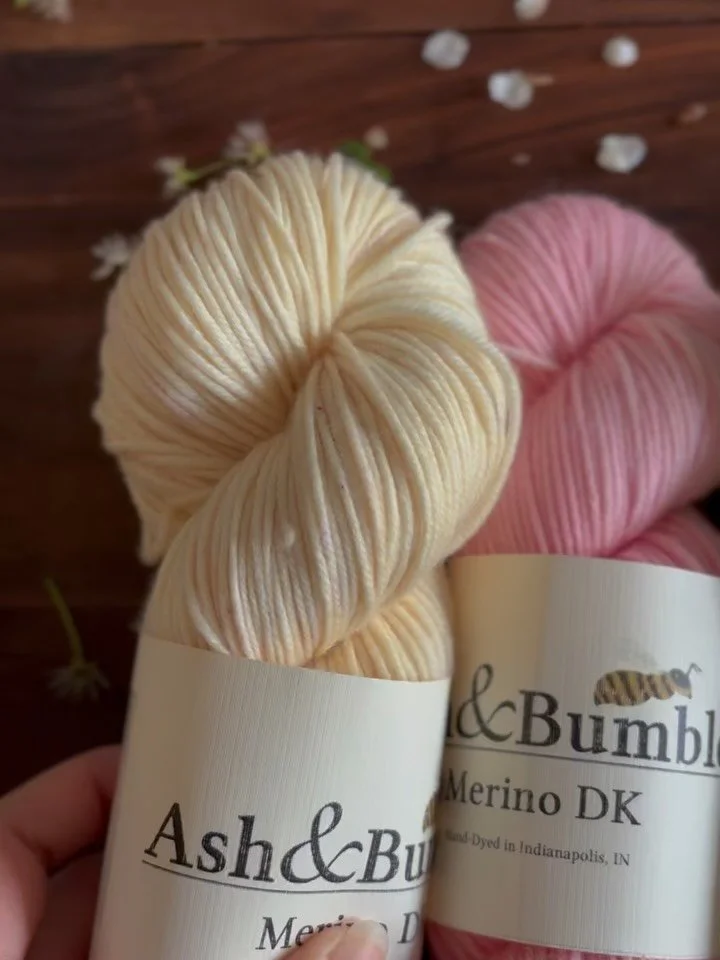 Loving these spring shades together! 

Corn Silk, Blossom, Pear, Lily Pad, Fledgling on Merino DK

In stock &amp; ready to ship