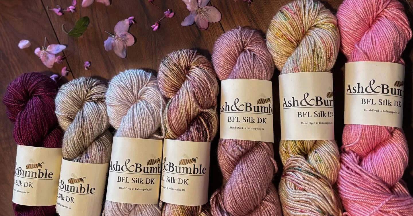 BFL Silk DK is such a standout base for its shiny &amp; plump plies that create beautiful stitch definition. I really love how BFL &amp; Silk fibers combined together make a very sturdy &amp; strong fabric while also being soft &amp; shiny. Perfect f