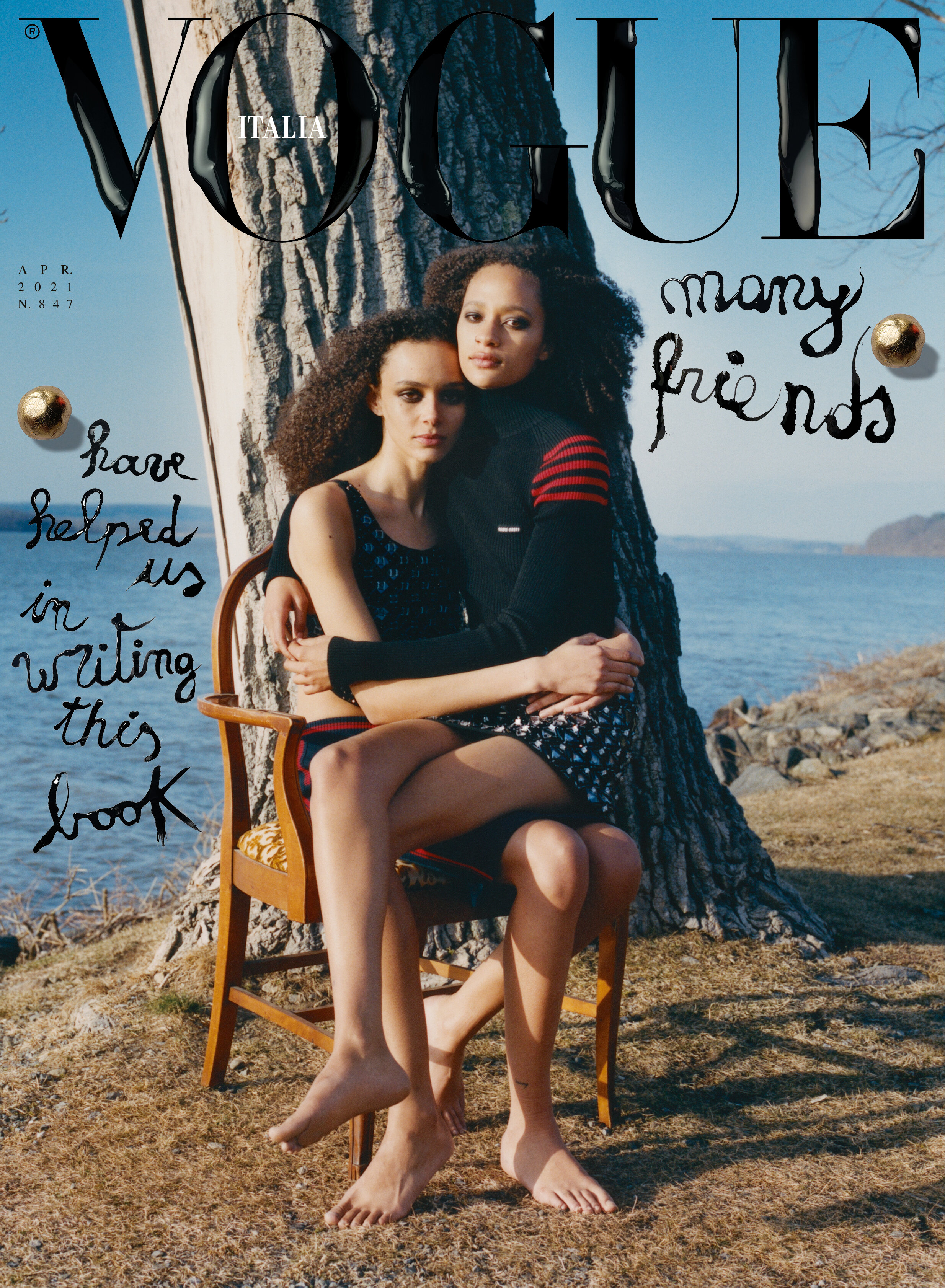   Styling by Carlos Nazario with Binx Walton and Selena Forrest    Vogue Italia April 2021 