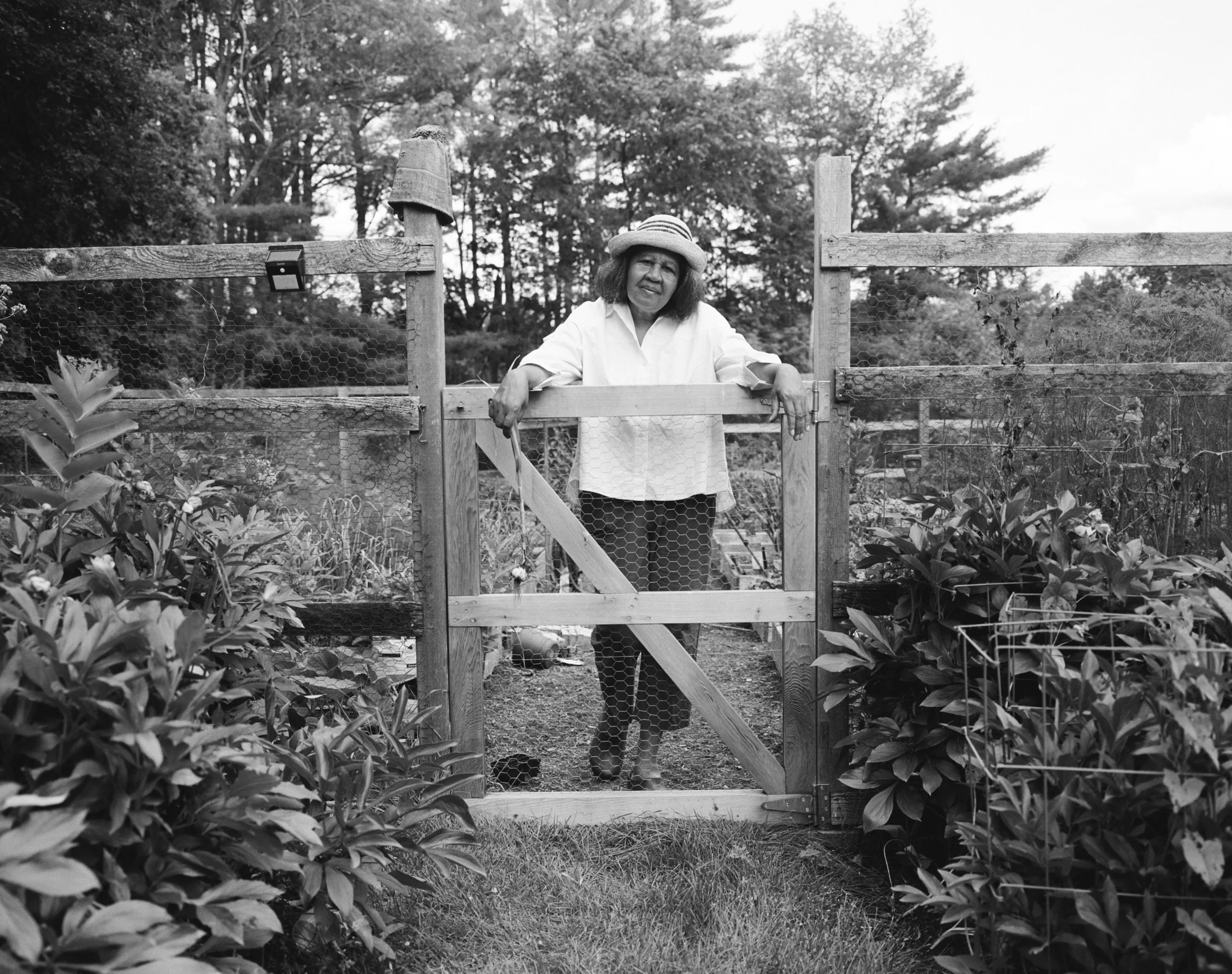   Jamaica Kincaid in her garden    Financial Times, July 2022 issue 