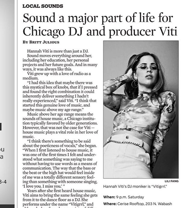 A local sound. Absolutely surreal. Huge thanks to @britticisms, @lili__fang, the @chicagotribune and everyone on this journey with me. More handcrafted sounds on the way. Next up, @bizarrelove4evr tomorrow! Link in Bio 💥