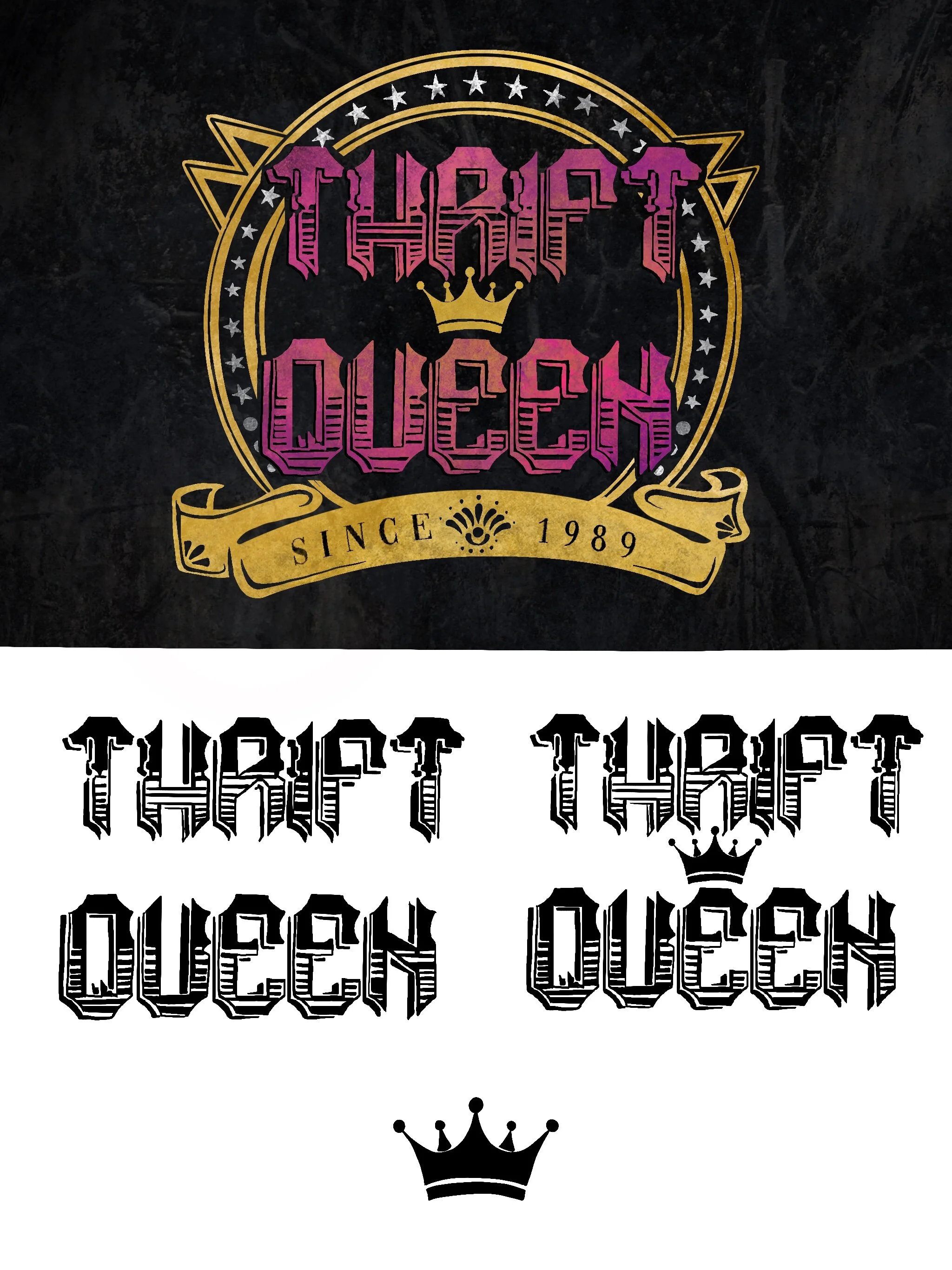 "Thrift Queen" Shirt design for Lizzie Harris 