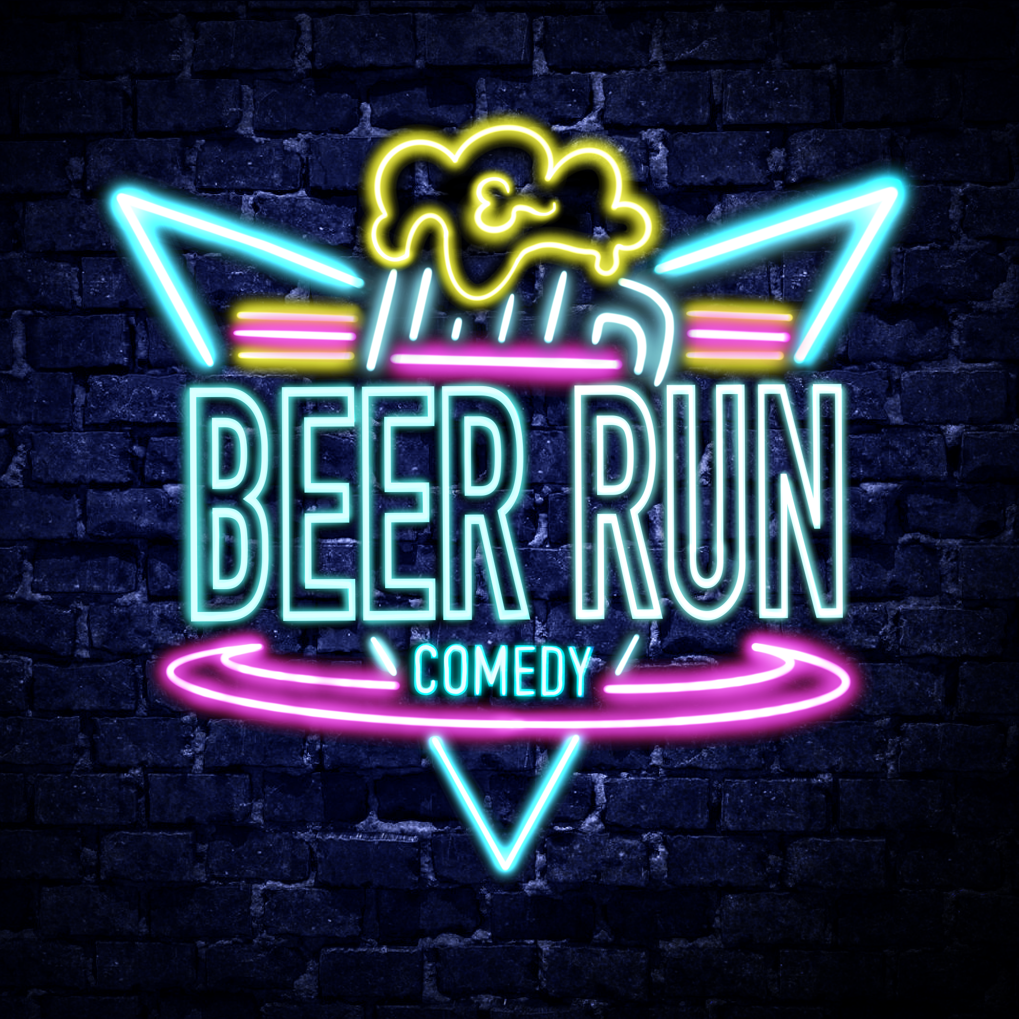 Baltimore Based Comedy Group "Beer Run Comedy" Logo Designs