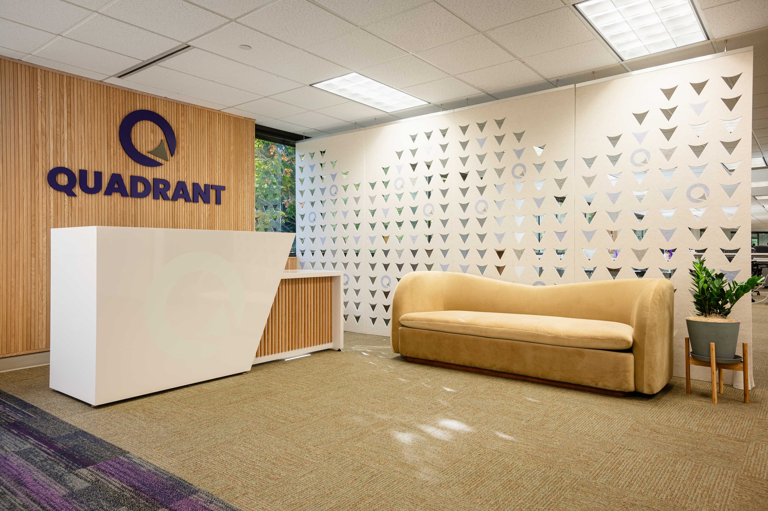 Contemporary office interior photographed by Seattle real estate photographer for an interior designer