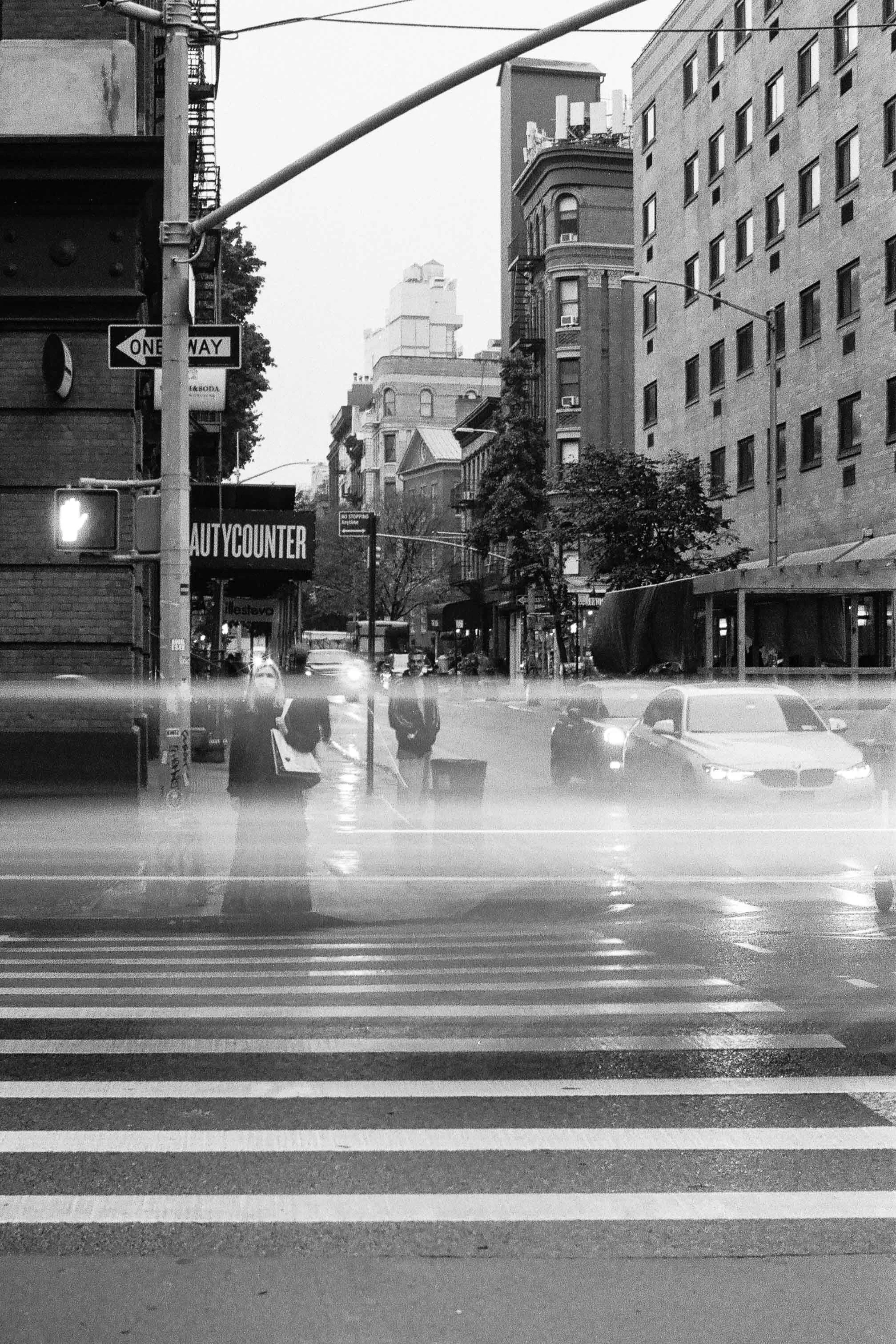 Crosswalk Blur — Nikon F2s / Ilford HP5 © 2020 Gavin Haag