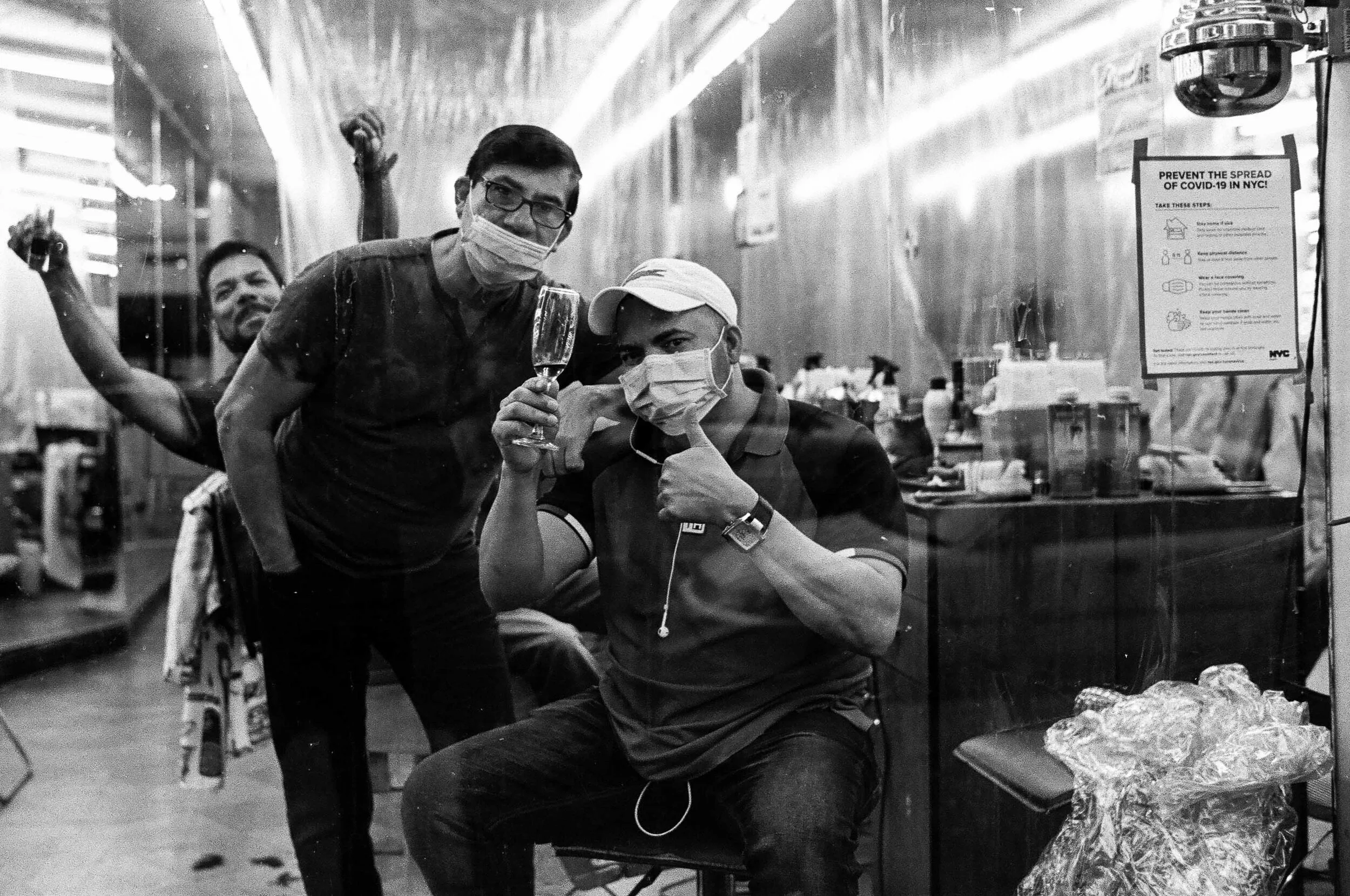 Barber Shop Happy Hour — Nikon F2s / Ilford HP5 © 2020 Gavin Haag