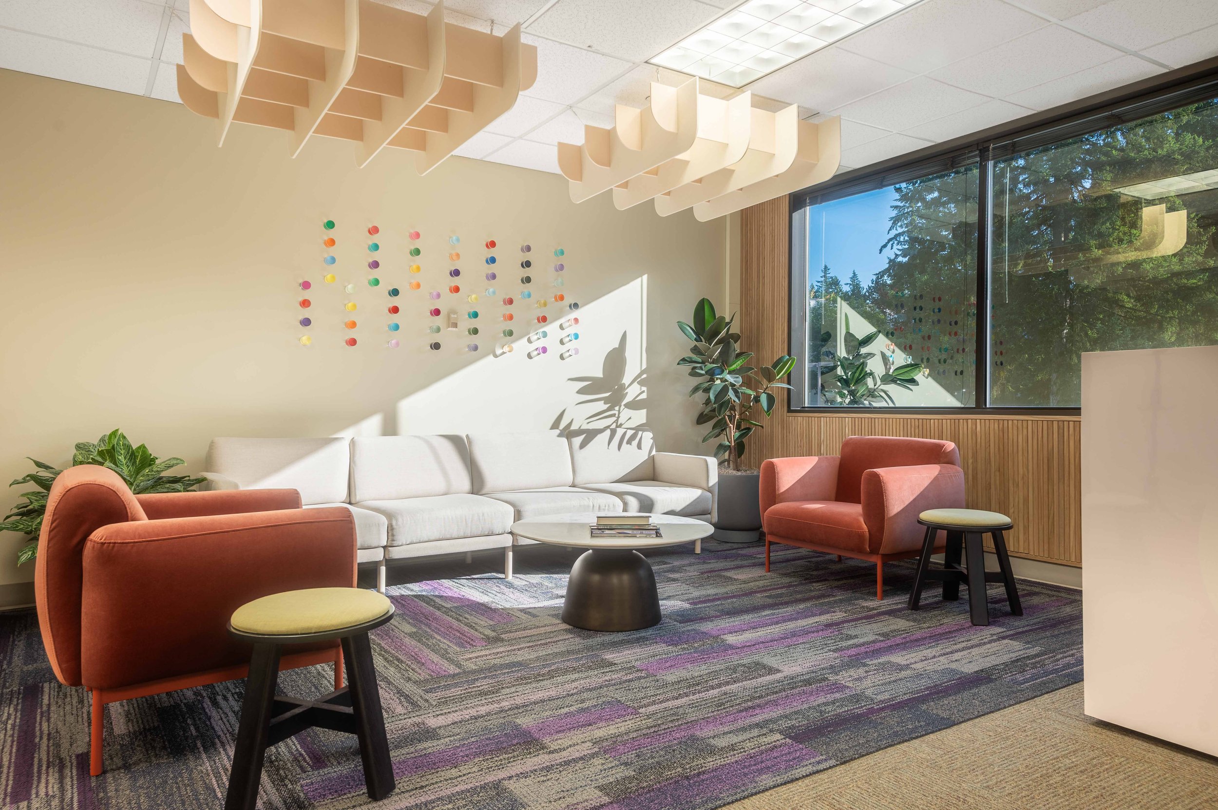 Seattle real estate photographer showcasing office interiors for commercial interior design project