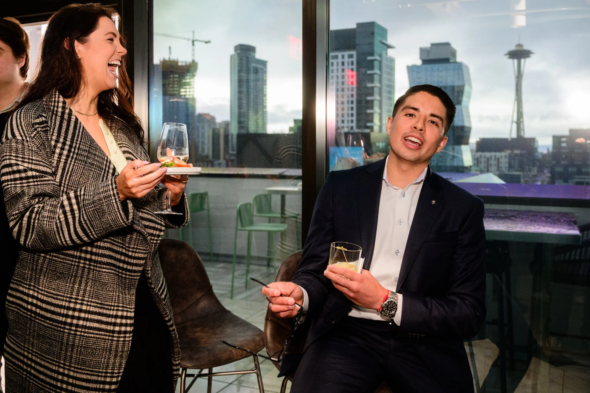 corporate event in downtown seattle space needle