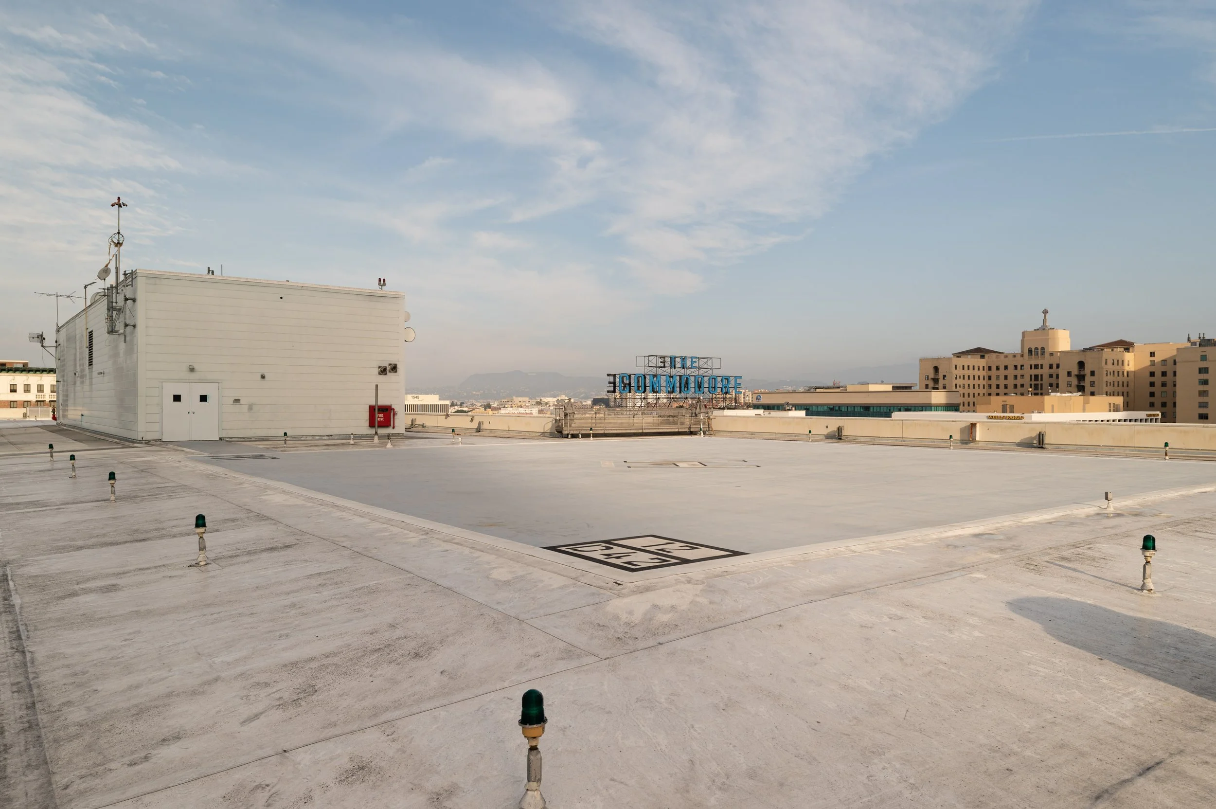 Commercial rooftop helipad photography for industrial facility and data center documentation in Seattle