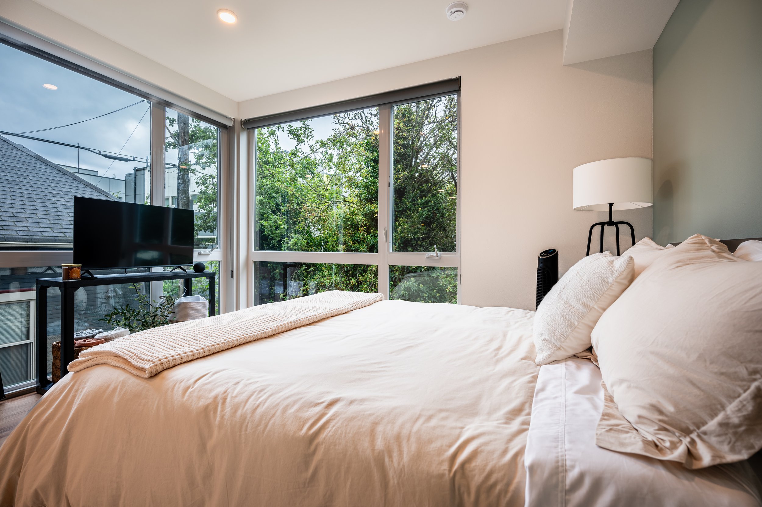 Stylish Airbnb rental photographed by Seattle photographer to highlight property features