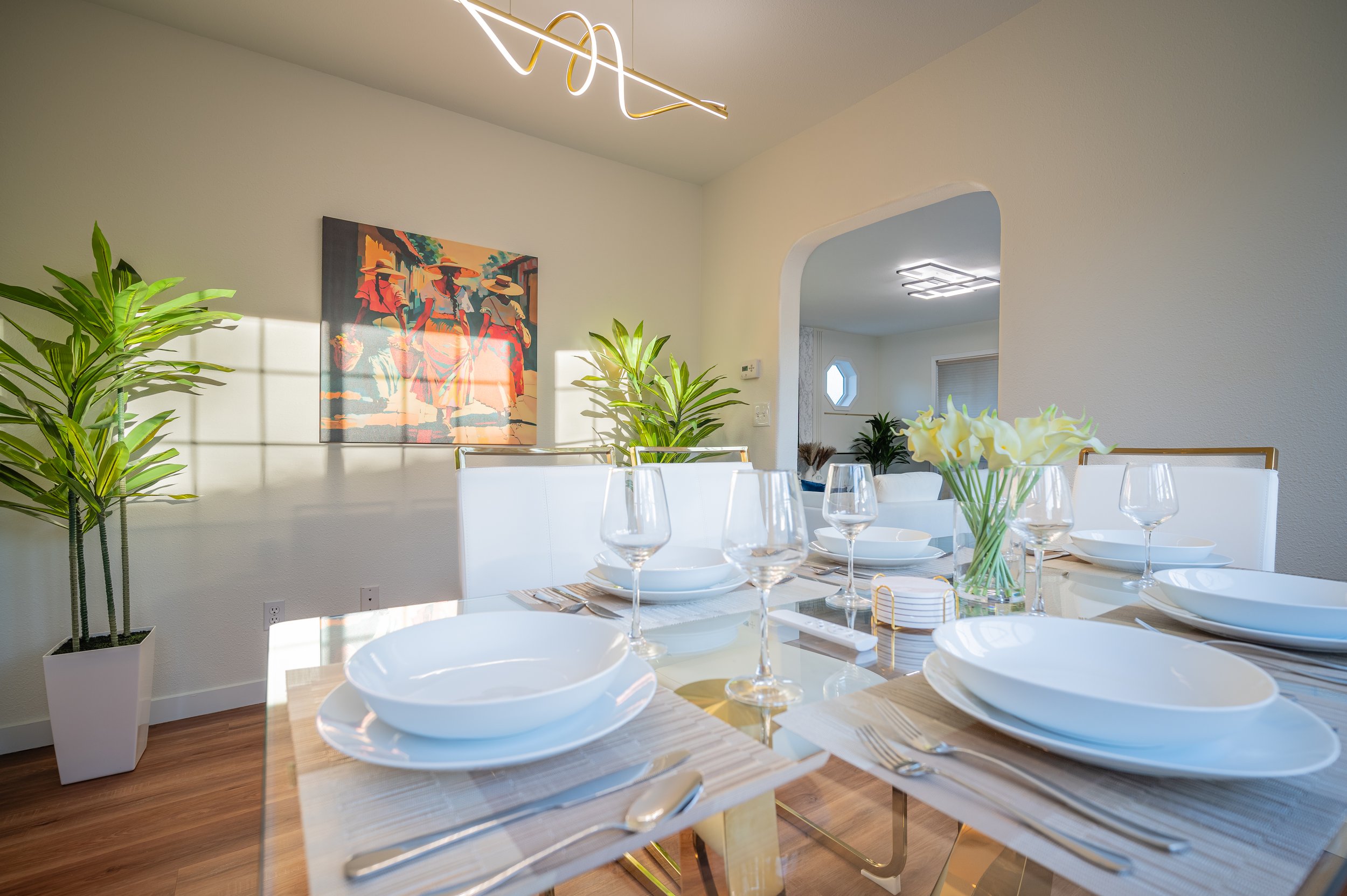 Stylish Airbnb rental photographed by Seattle photographer to highlight property features