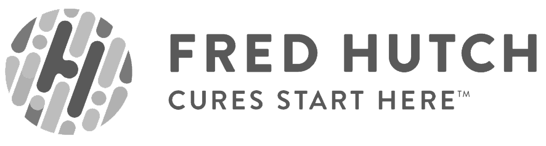 Logo of Fred Hutch with stylized circular design and text 'Fred Hutch Cures Start Here'