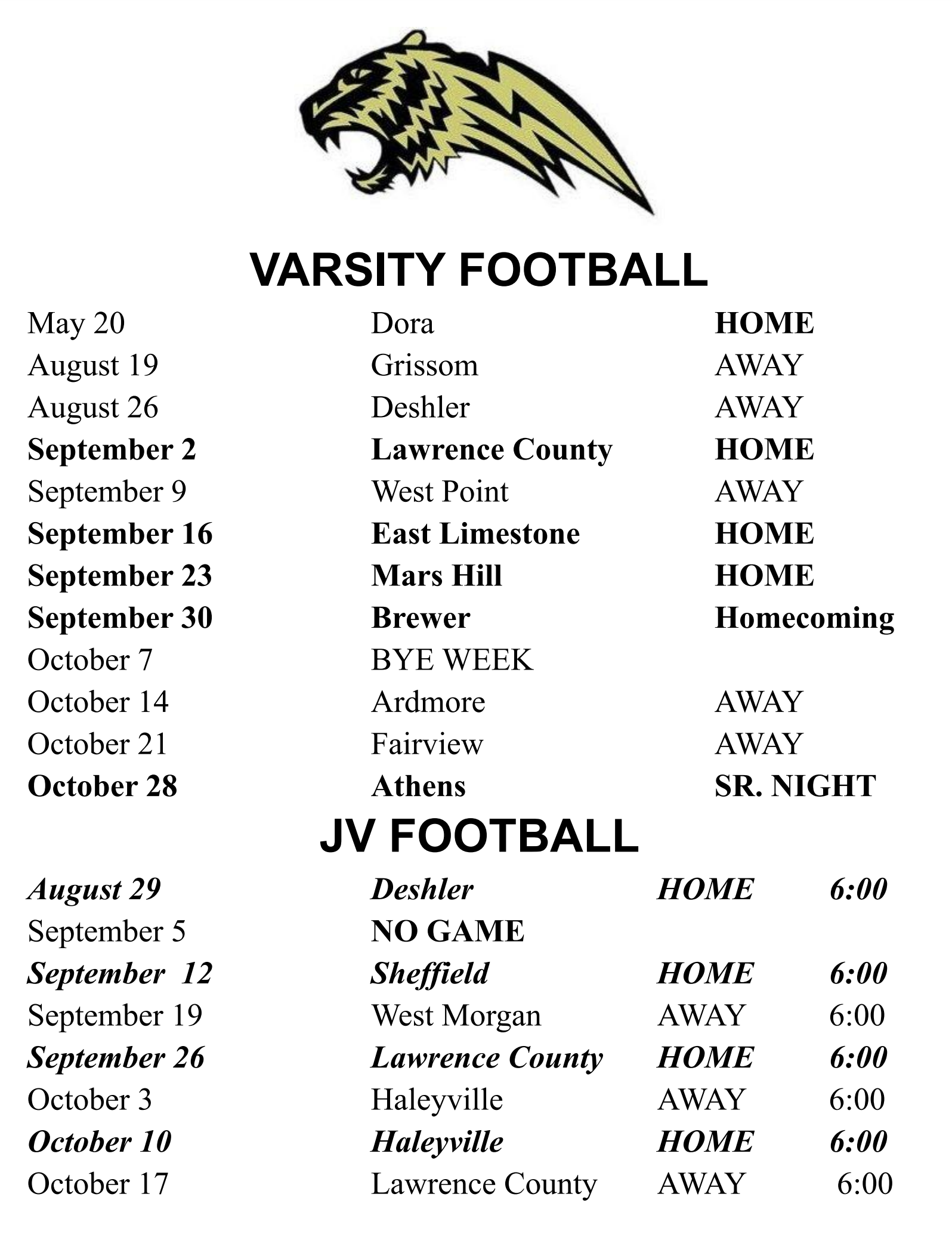 Varsity — Russellville Athletics